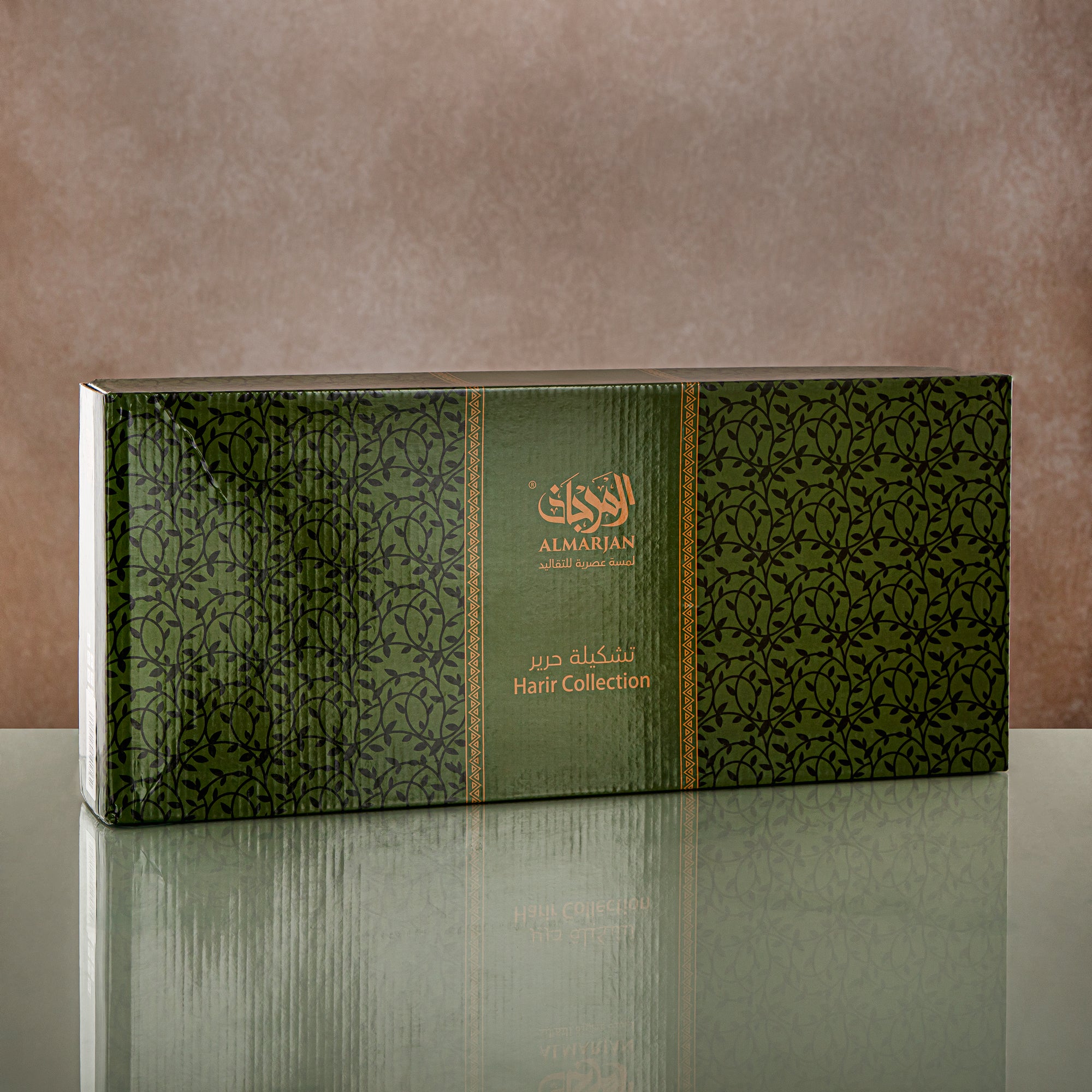 Almarjan Cup & Saucer Set 6 Pieces, Glass, Clear & Golden Pattern (1469B-0011P-ZQDL) - Family Gatherings