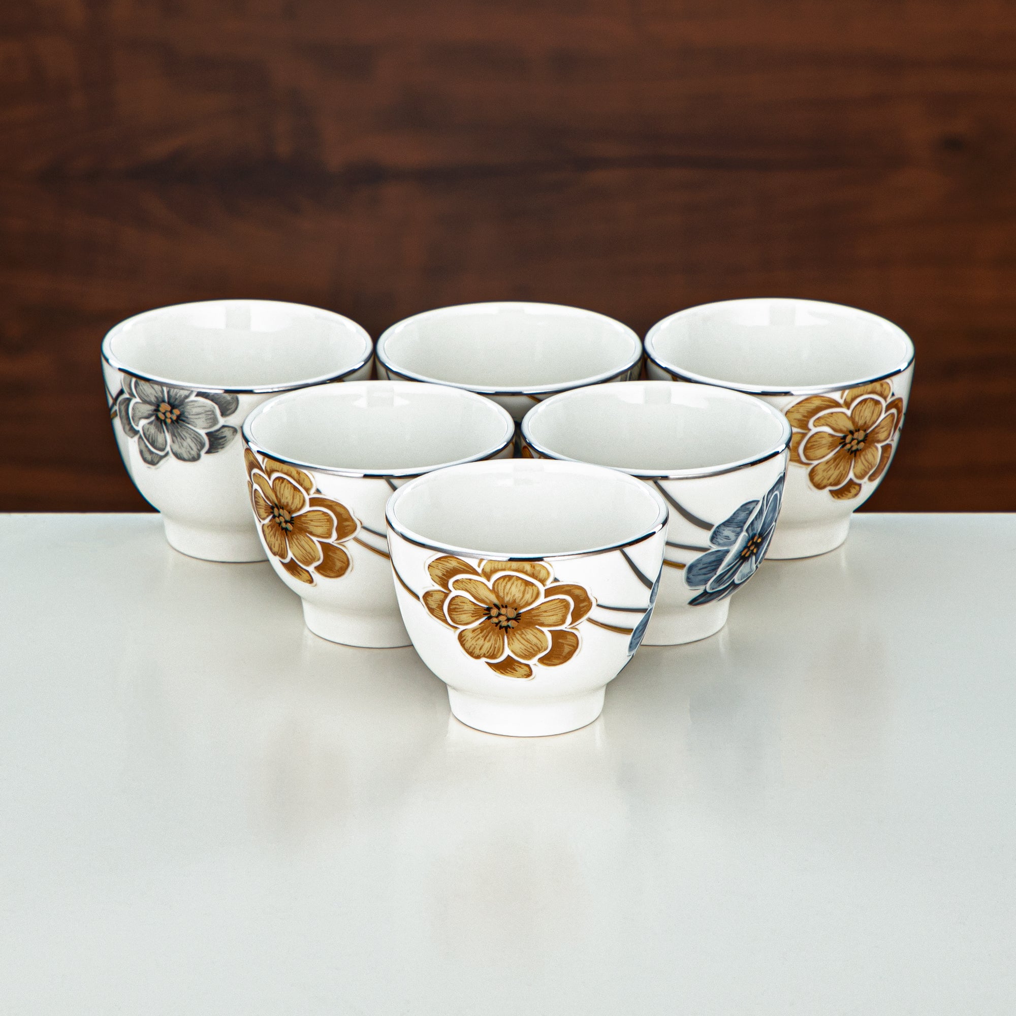 Almarjan Vacuum Flask Set 20 Pieces | Matt Silver & Matt Gold 1L + 1L (GOK-S-MS-MG + 18PCS-12256-2) – Elegant Serving | Gatherings, Special Occasions, Ramadan, Eid