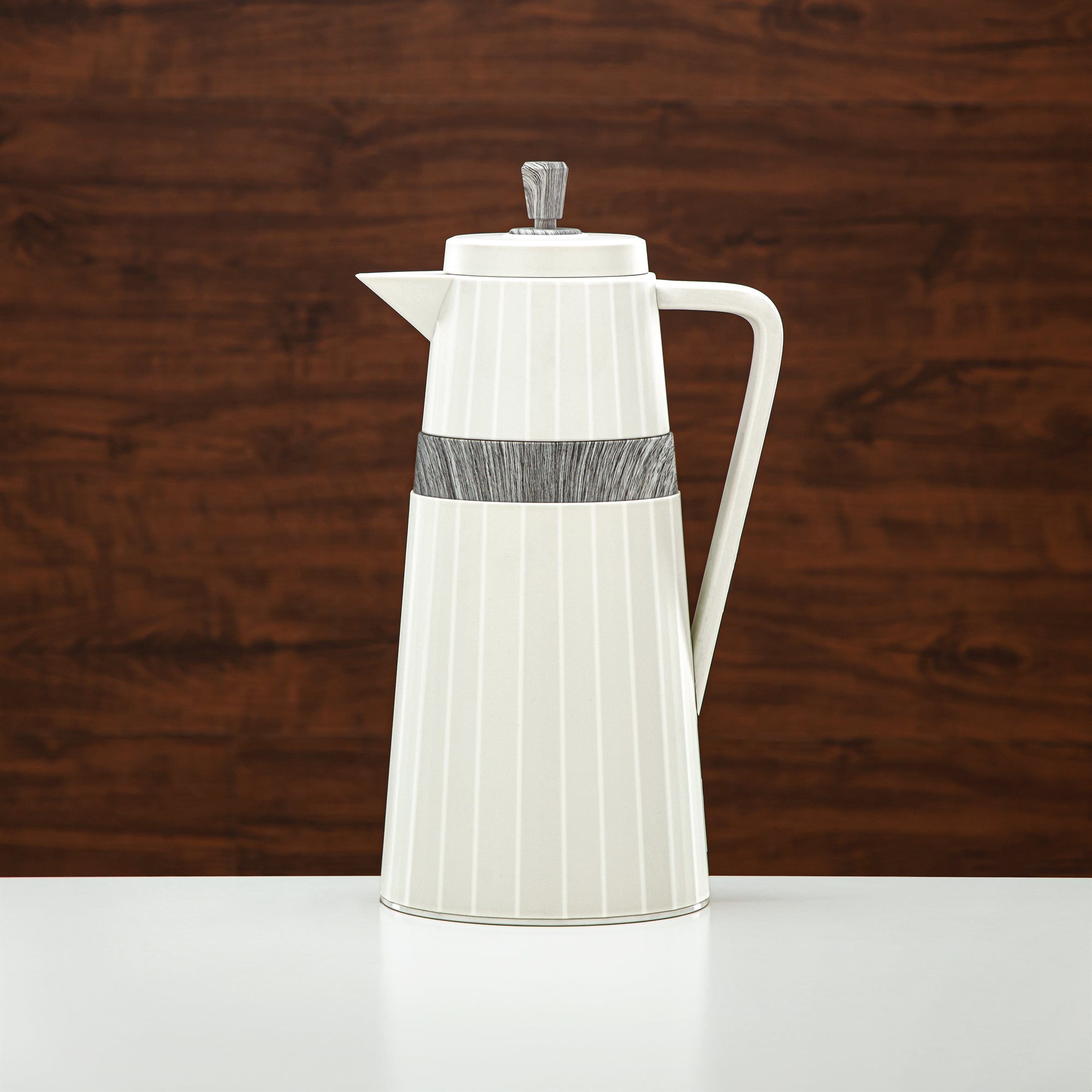 Almarjan 2 Pieces Vacuum Flask Set Ivory & Grey Marble - C77-IGM