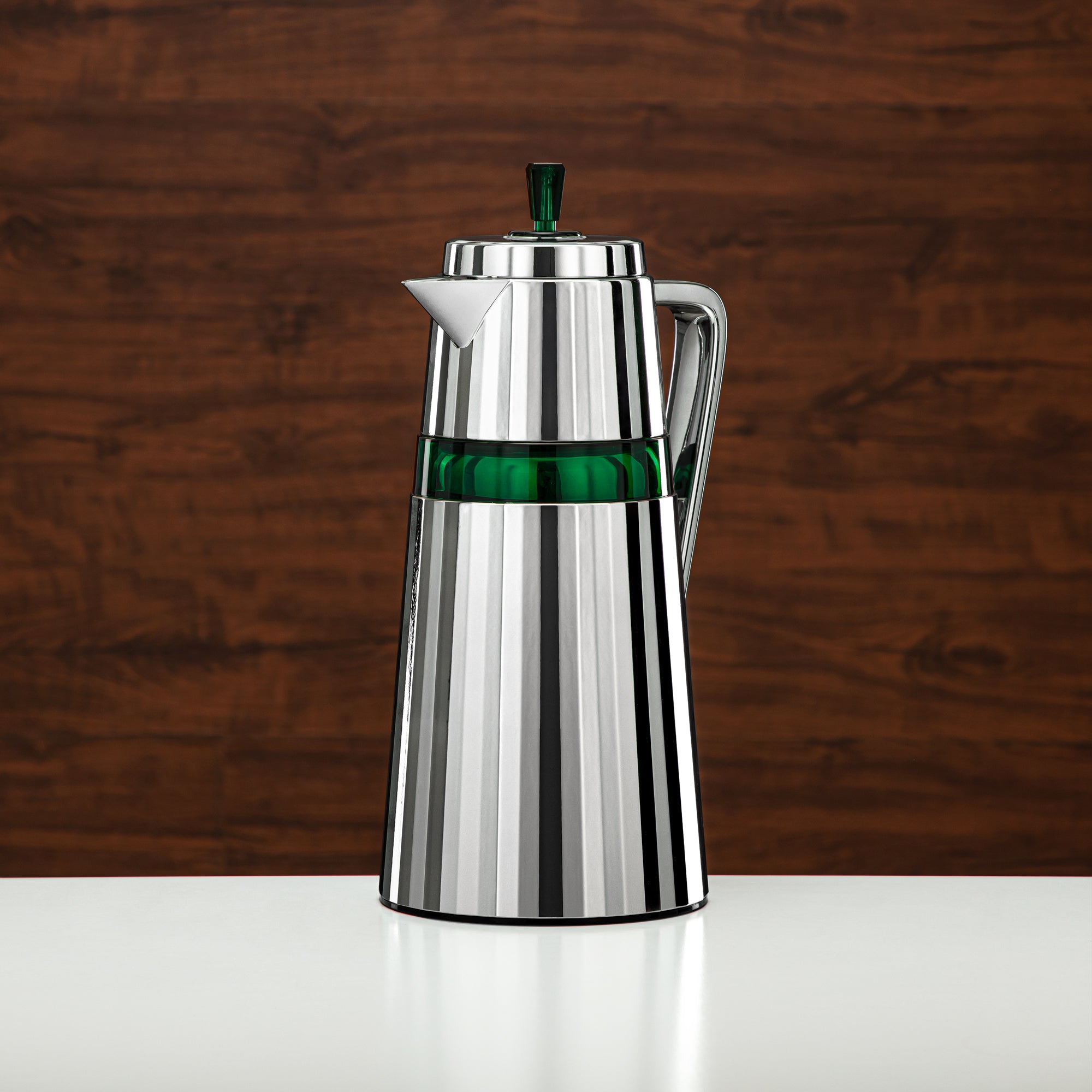 Almarjan 2 Pieces Vacuum Flask Set Silver & Green - C77-SCG