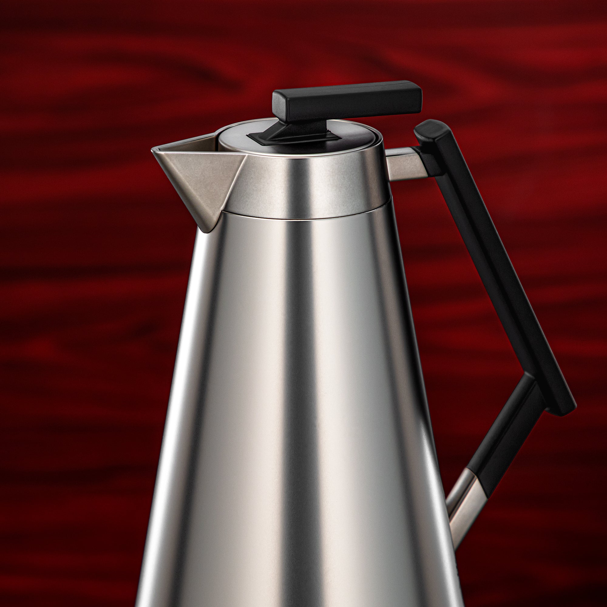 Almarjan Vacuum Flask Set 0.7L & 1L Matt Nickel & Matt Black