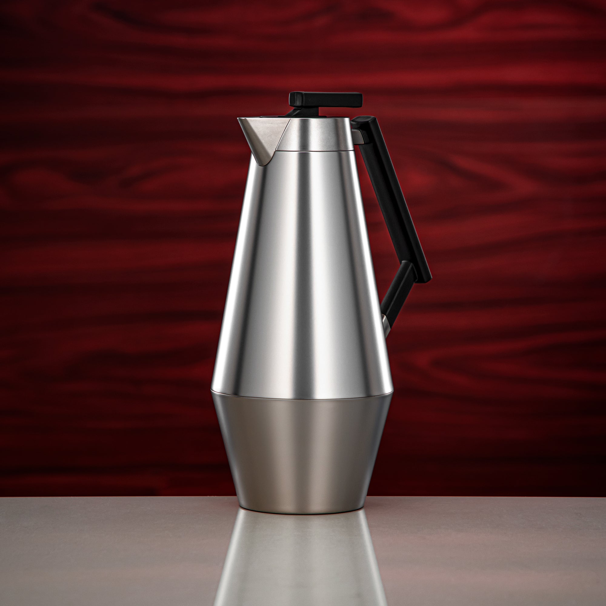 Almarjan Vacuum Flask Set 0.7L & 1L Matt Nickel & Matt Black