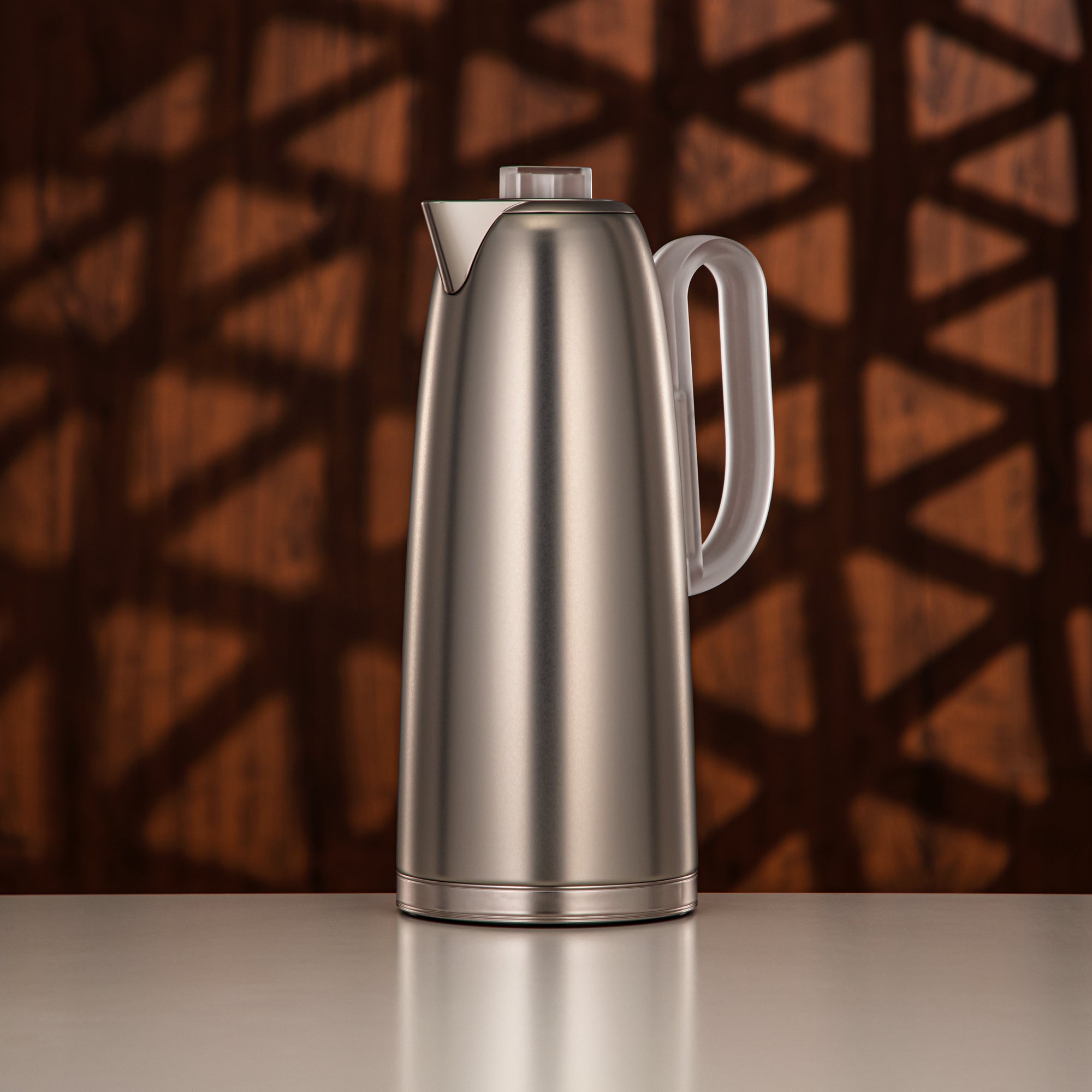 Almarjan Vacuum Flask Set 0.7L & 1L Matt Nickel & Frost