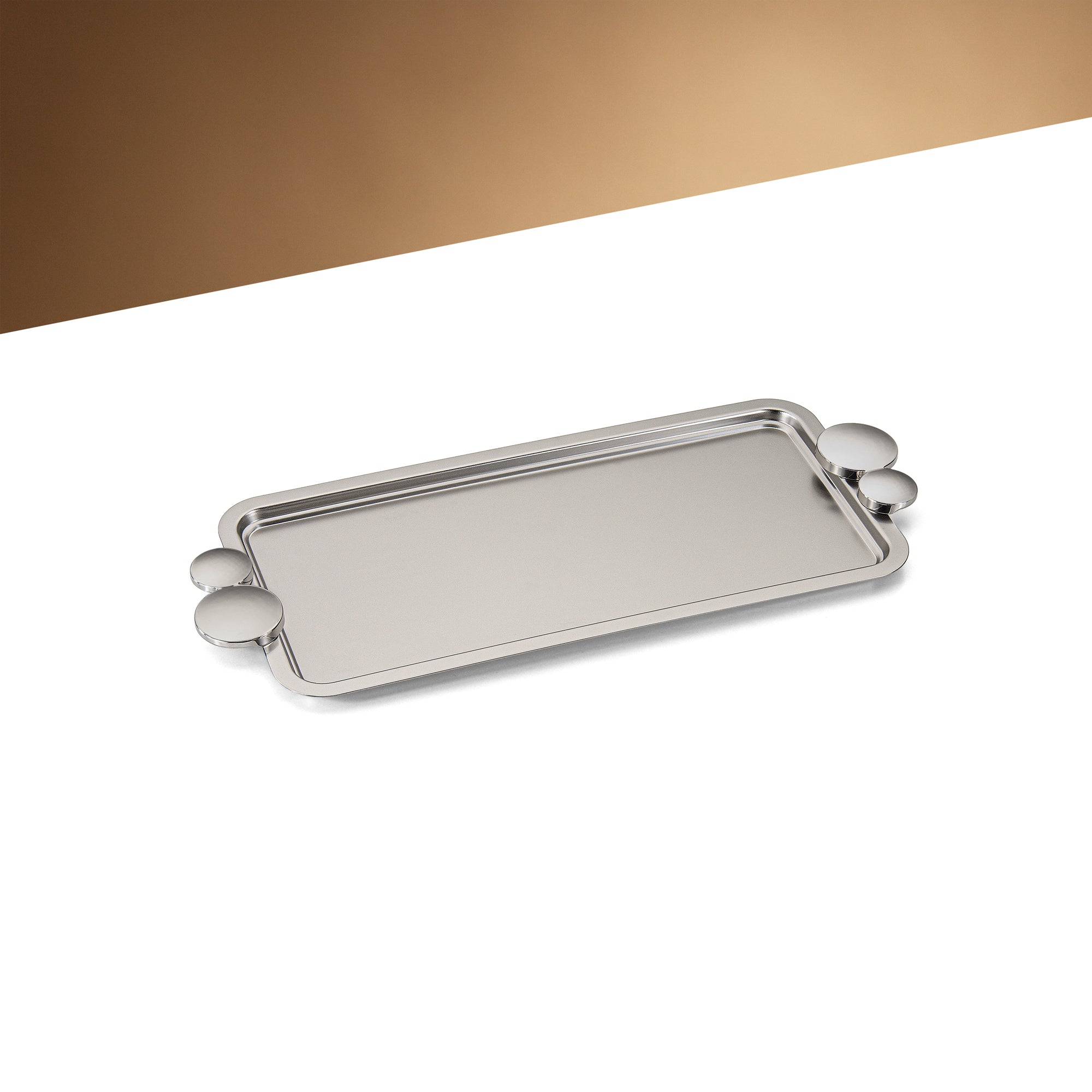 Almarjan 35 CM Serving Tray Matte Nickel - HT2506020