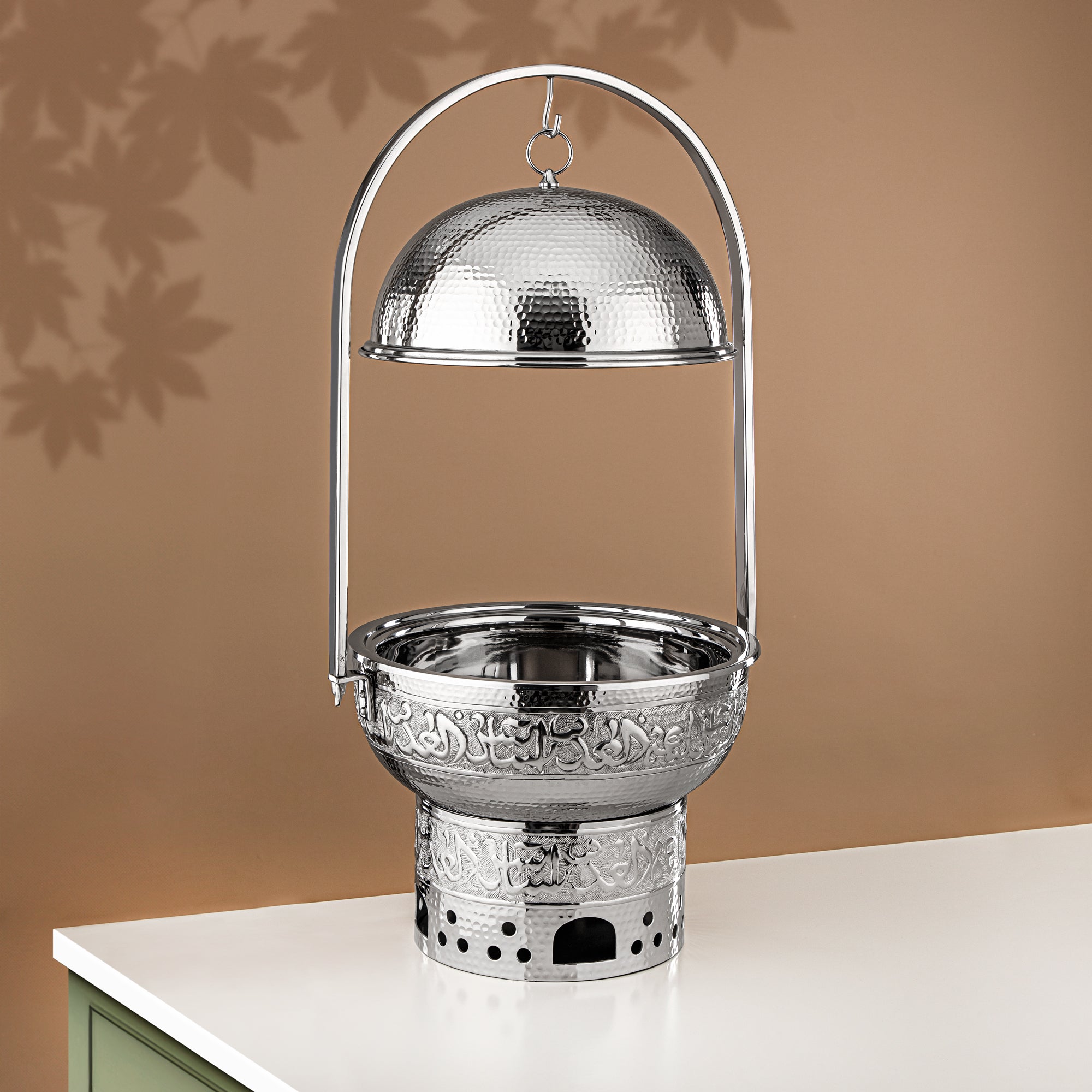 Almarjan Chafing Dish Stainless Steel 7L Silver (MD-3039) - Stylish Serveware