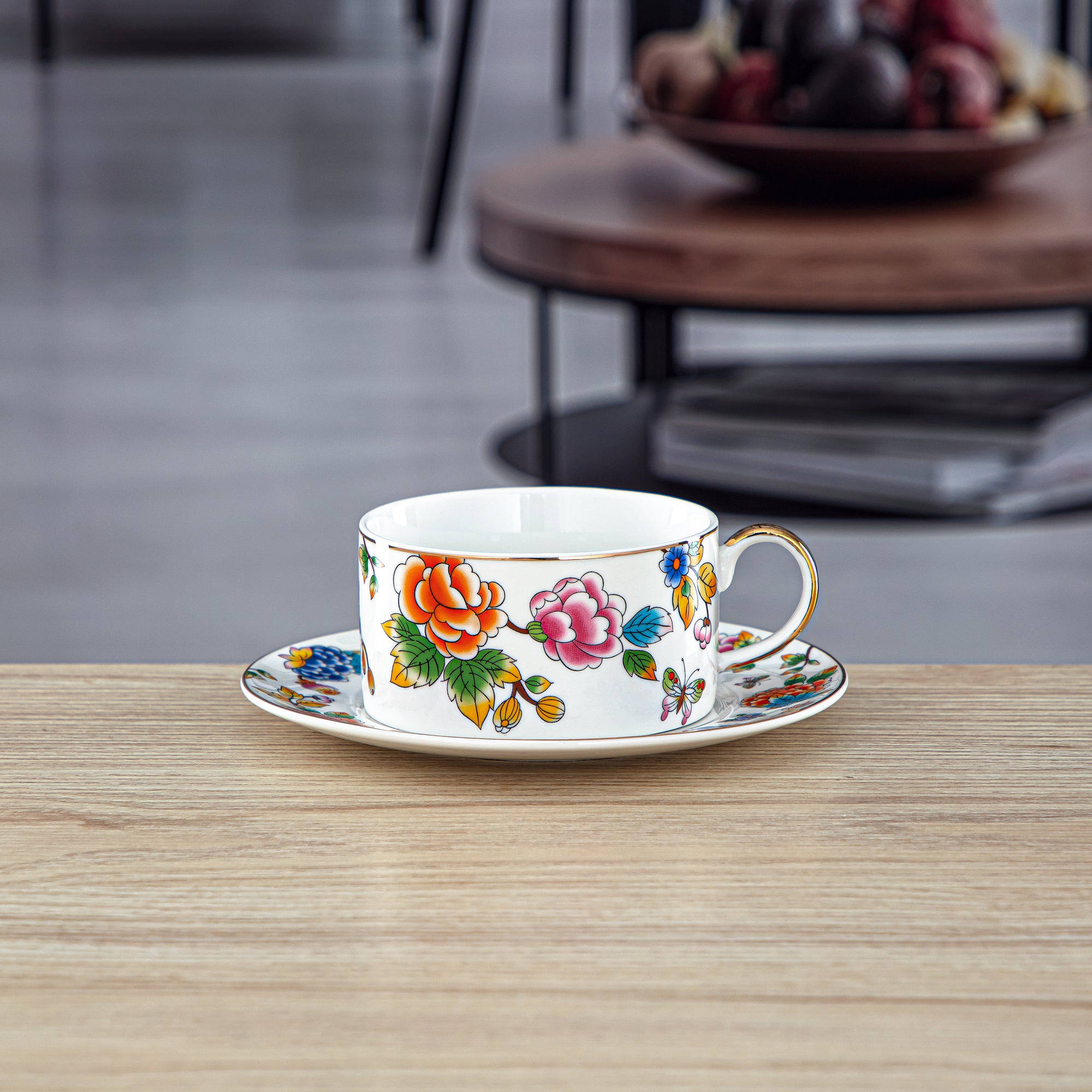 Almarjan 6 Pieces Fonon Collection Porcelain Cup & Saucer Set - 2070