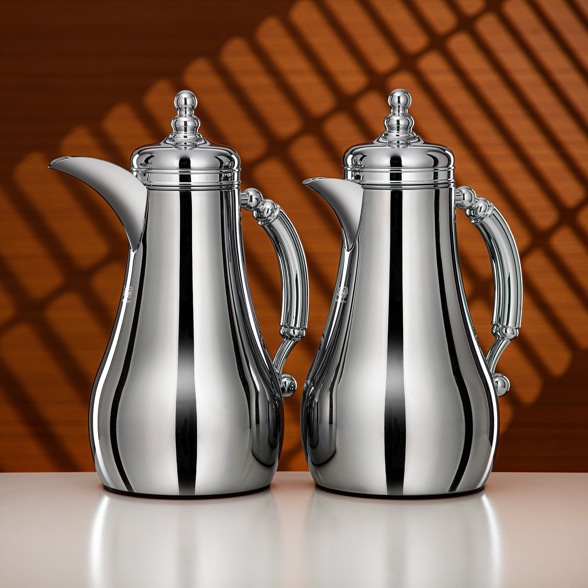 Almarjan Vacuum Flask Set 1L + 1L Silver