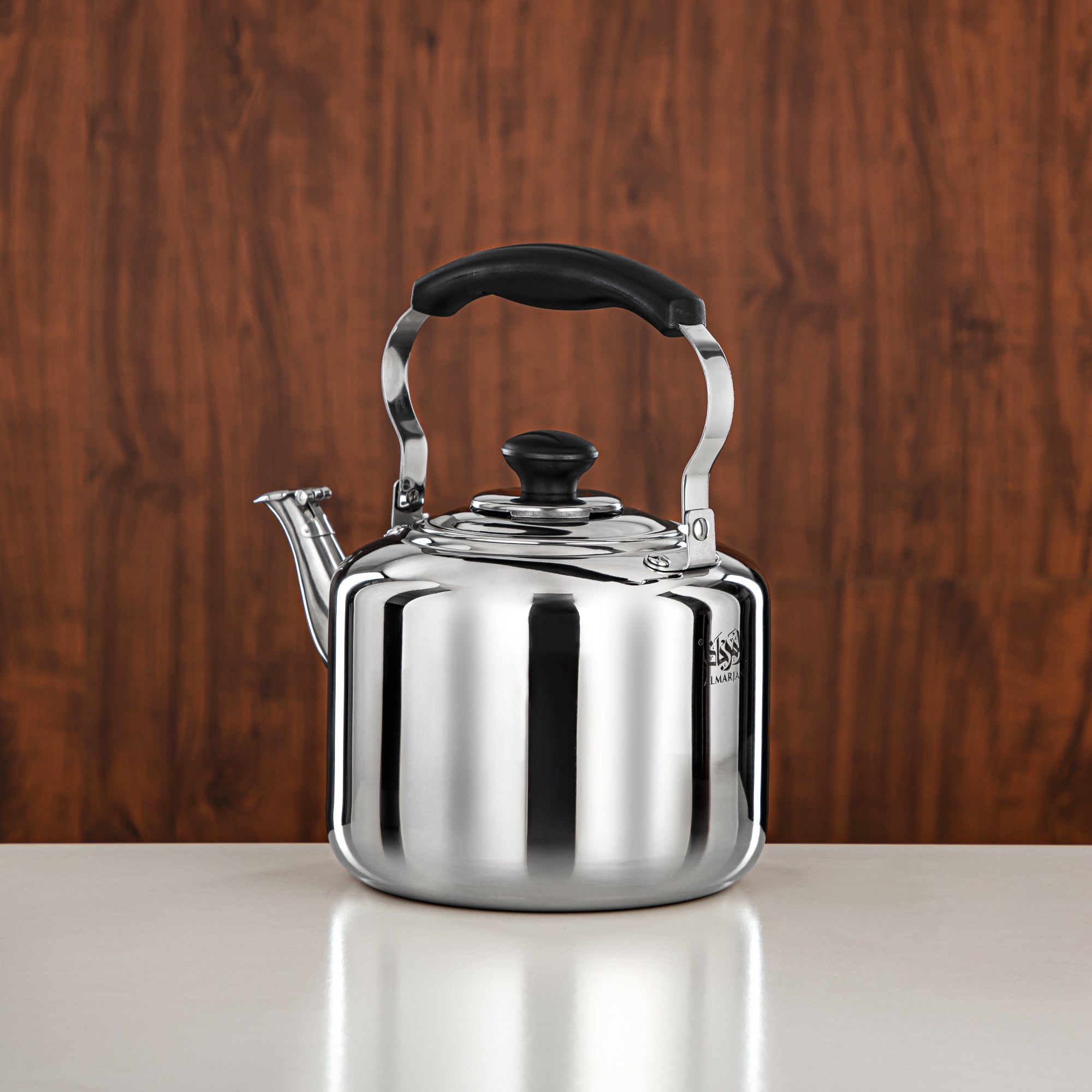 Almarjan Bouilloire sifflante en acier inoxydable 2,5 litres Argent SB980125