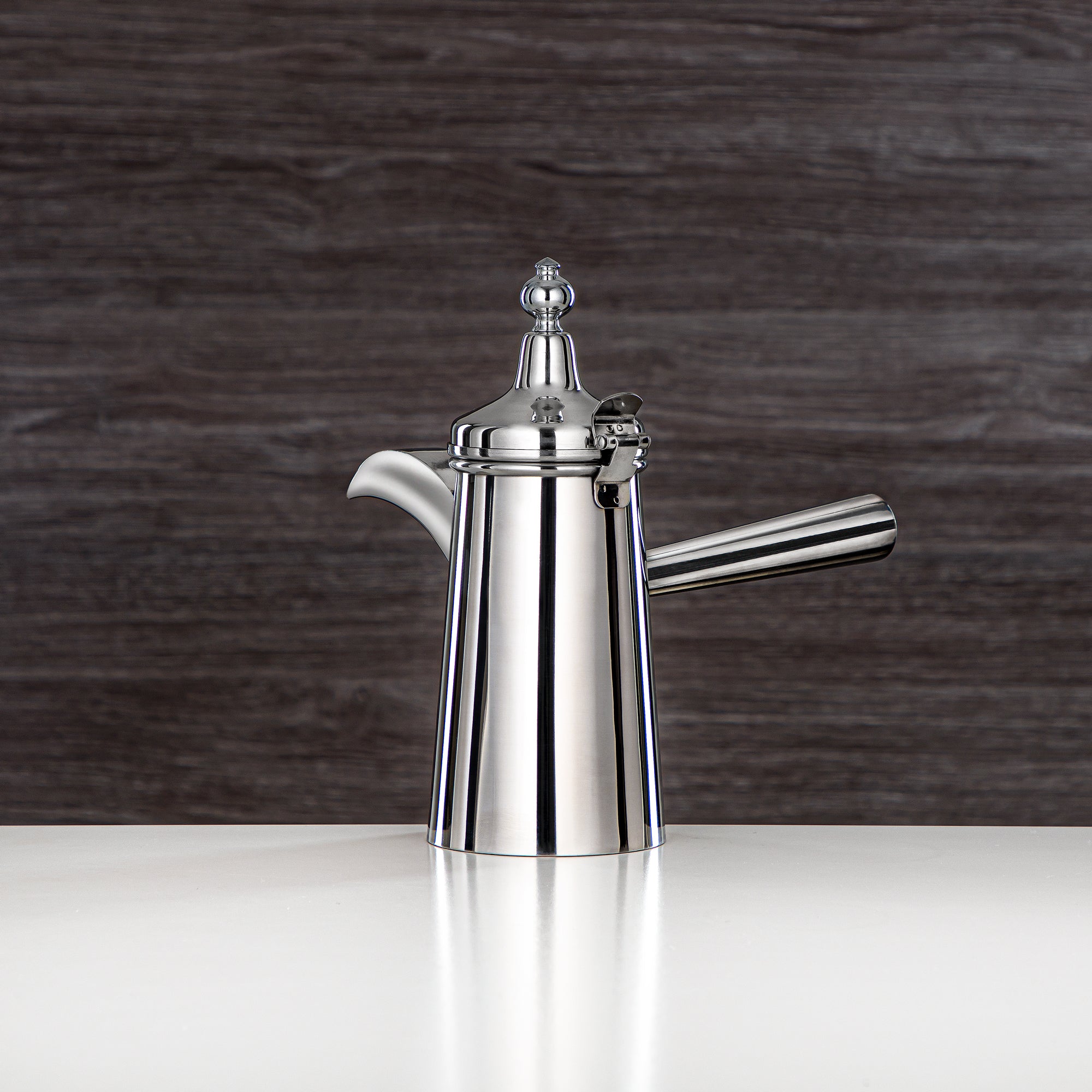 Almarjan Coffee Warmer Stainless Steel 18oz – Barari (Steel Handle)