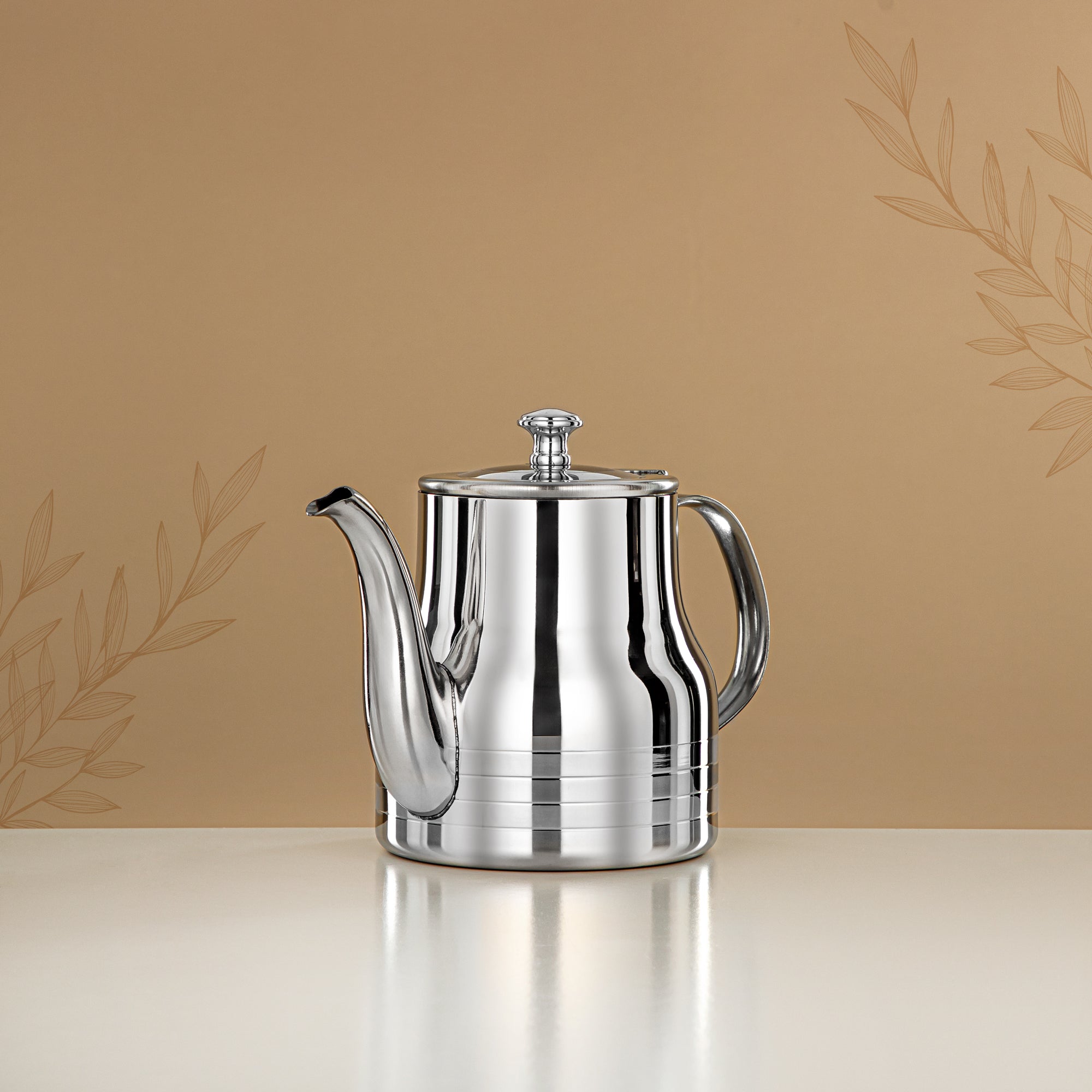 Almarjan Teapot Stainless Steel 0.9L – Elegance