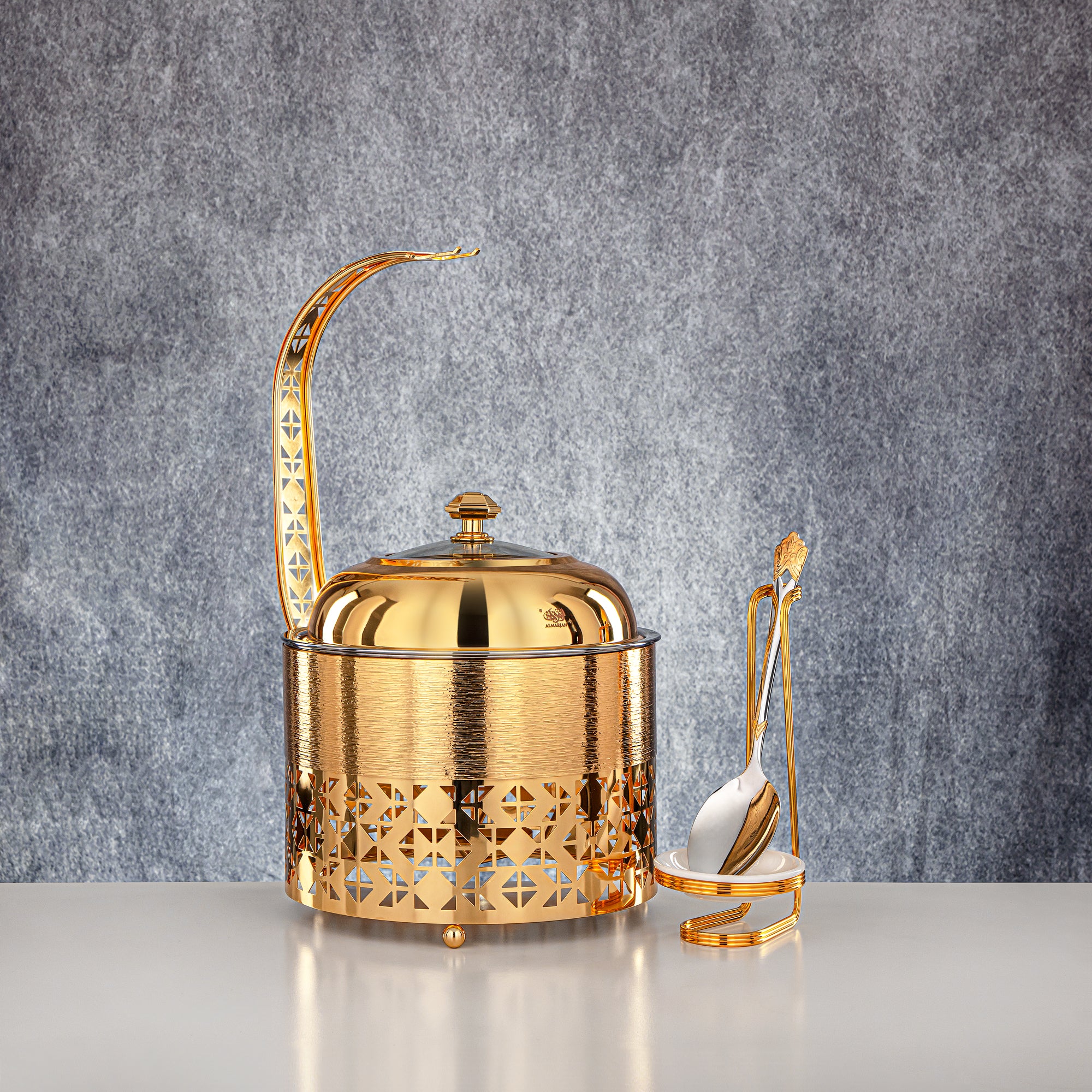 Almarjan 2000 ML Chafing Dish Gold - STS0013332