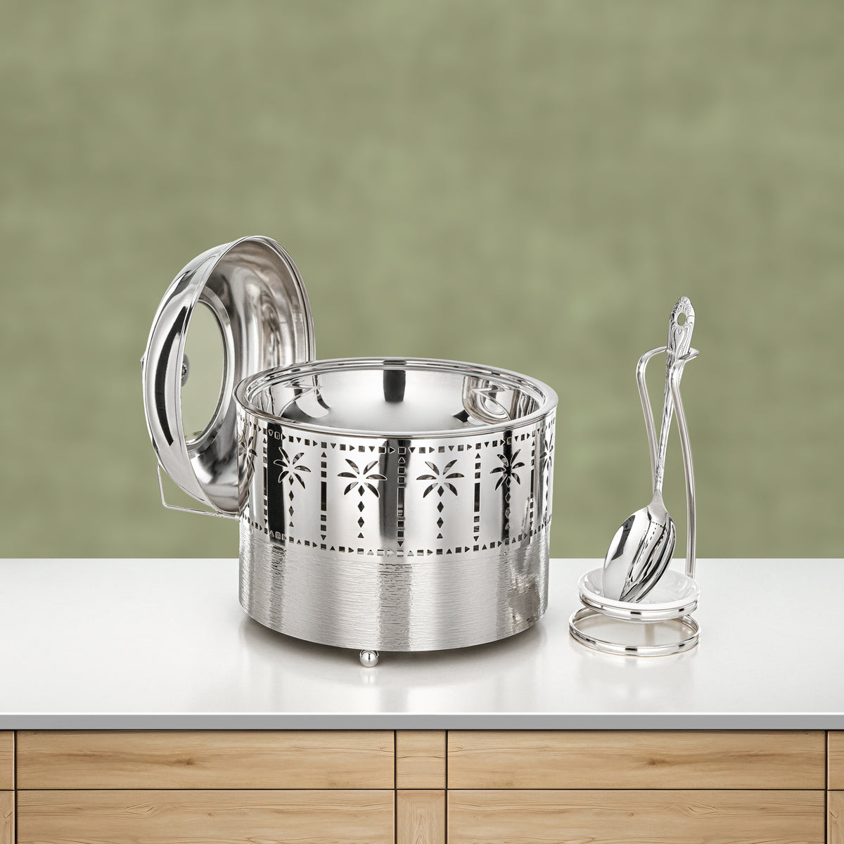 Almarjan 2L Chafing Dish, Brushed Silver