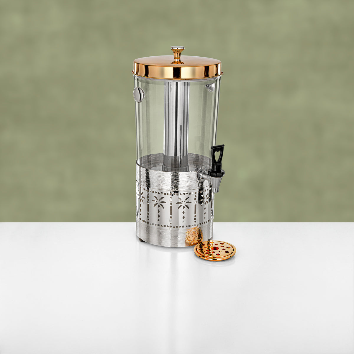 Almarjan 8L Juice Dispenser, Brushed Silver & Gold