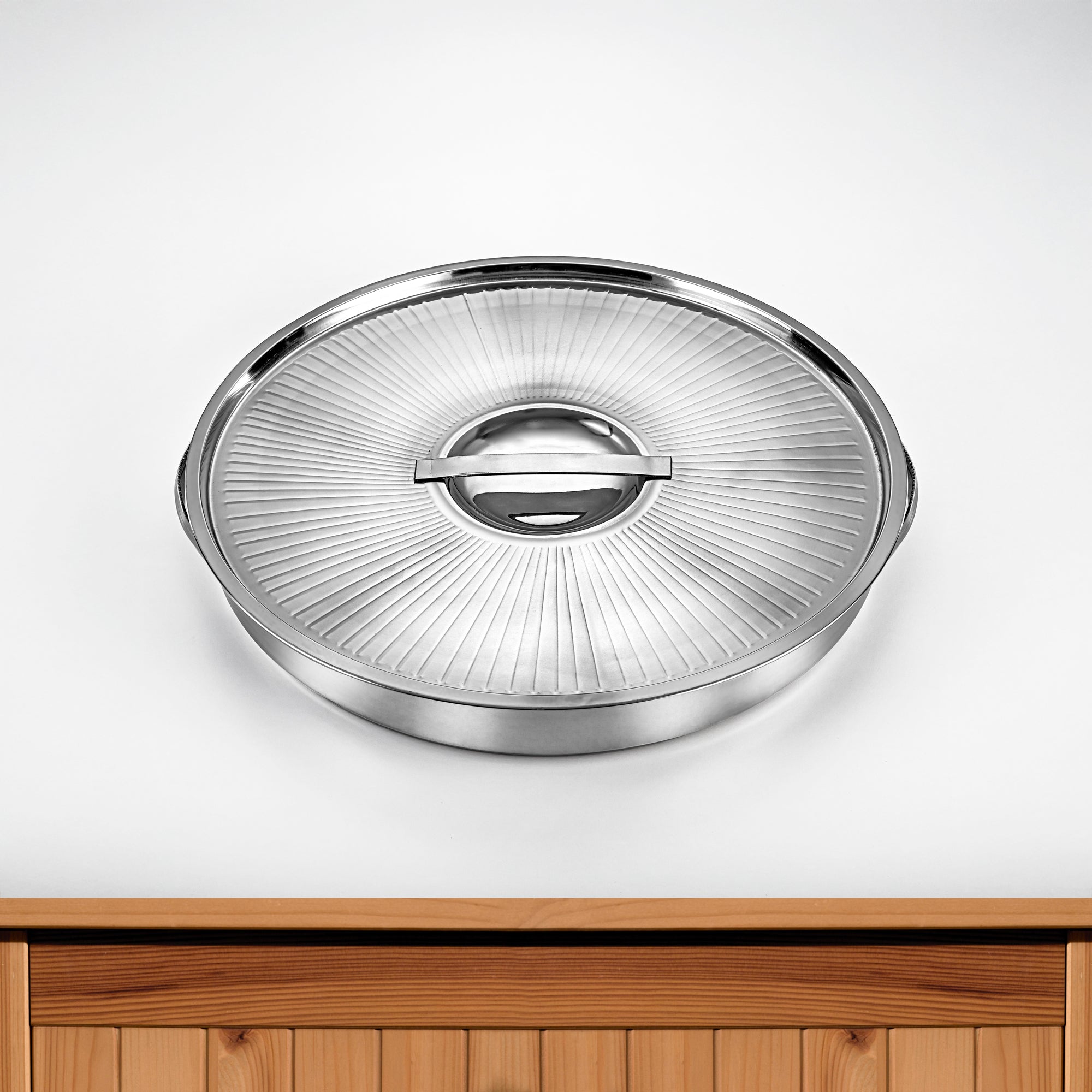 Almarjan Breakfast Tray Set 9 Pieces 35 cm Silver