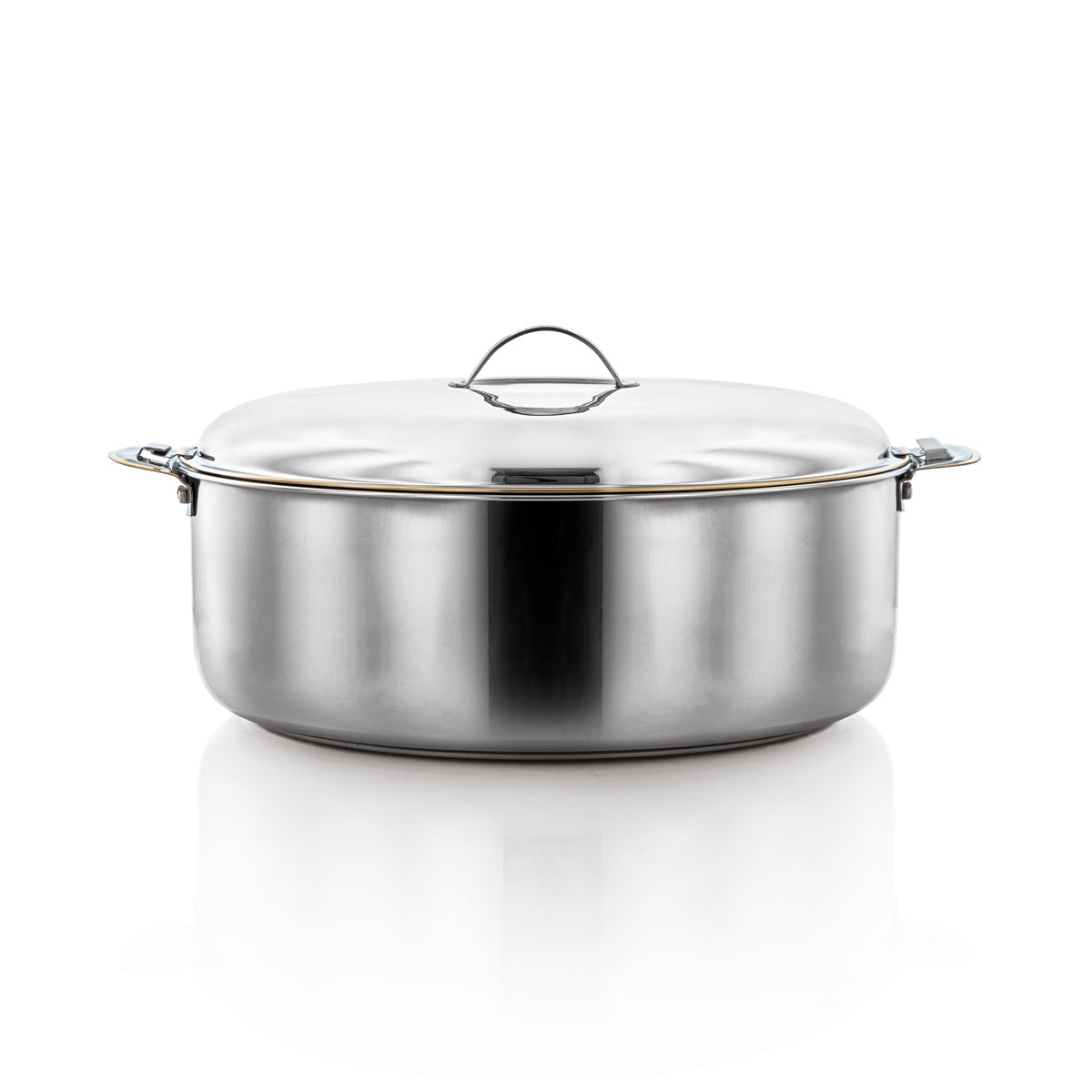 Almarjan 10000 ML Classic Collection Hot Pot en acier inoxydable argent et or - H23PG1