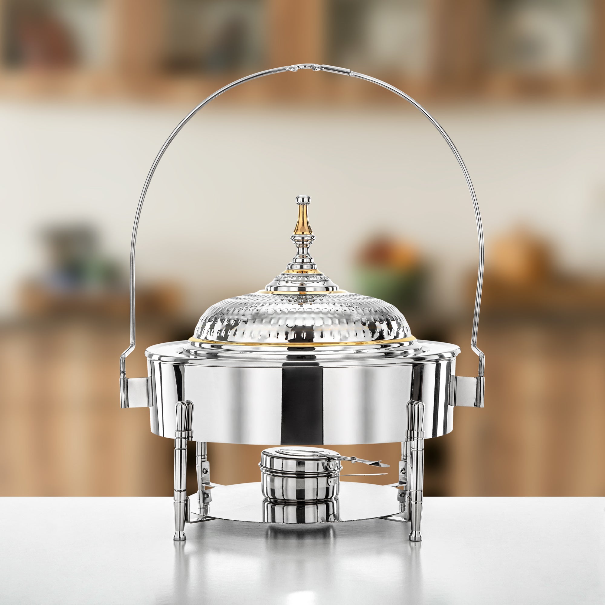 المرجان صحن تسخين 40 سم فضي وذهبي (STS0293411)