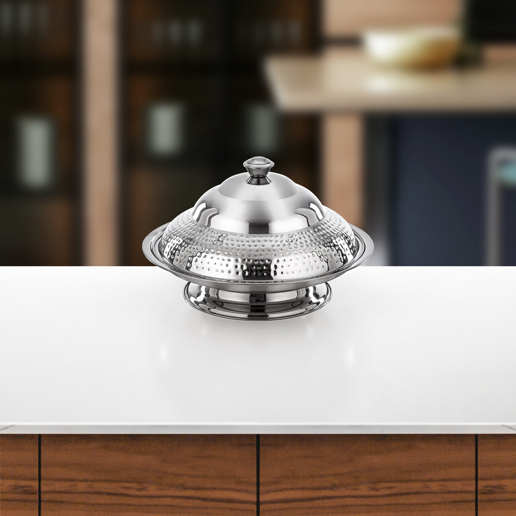 Almarjan Koozy Tray 35 cm Silver (H25M20)