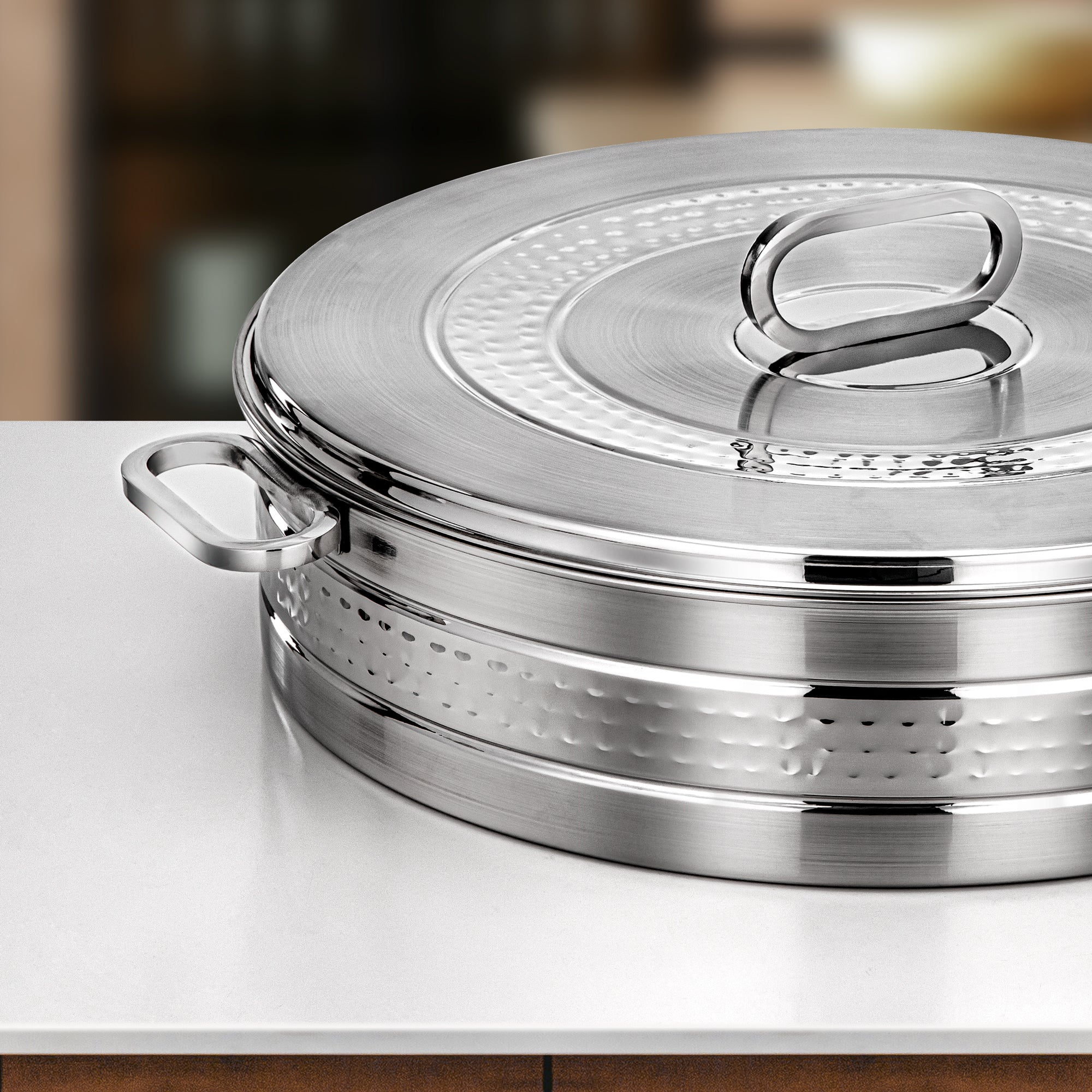 Almarjan Diana Hot Pot 40cm Silver