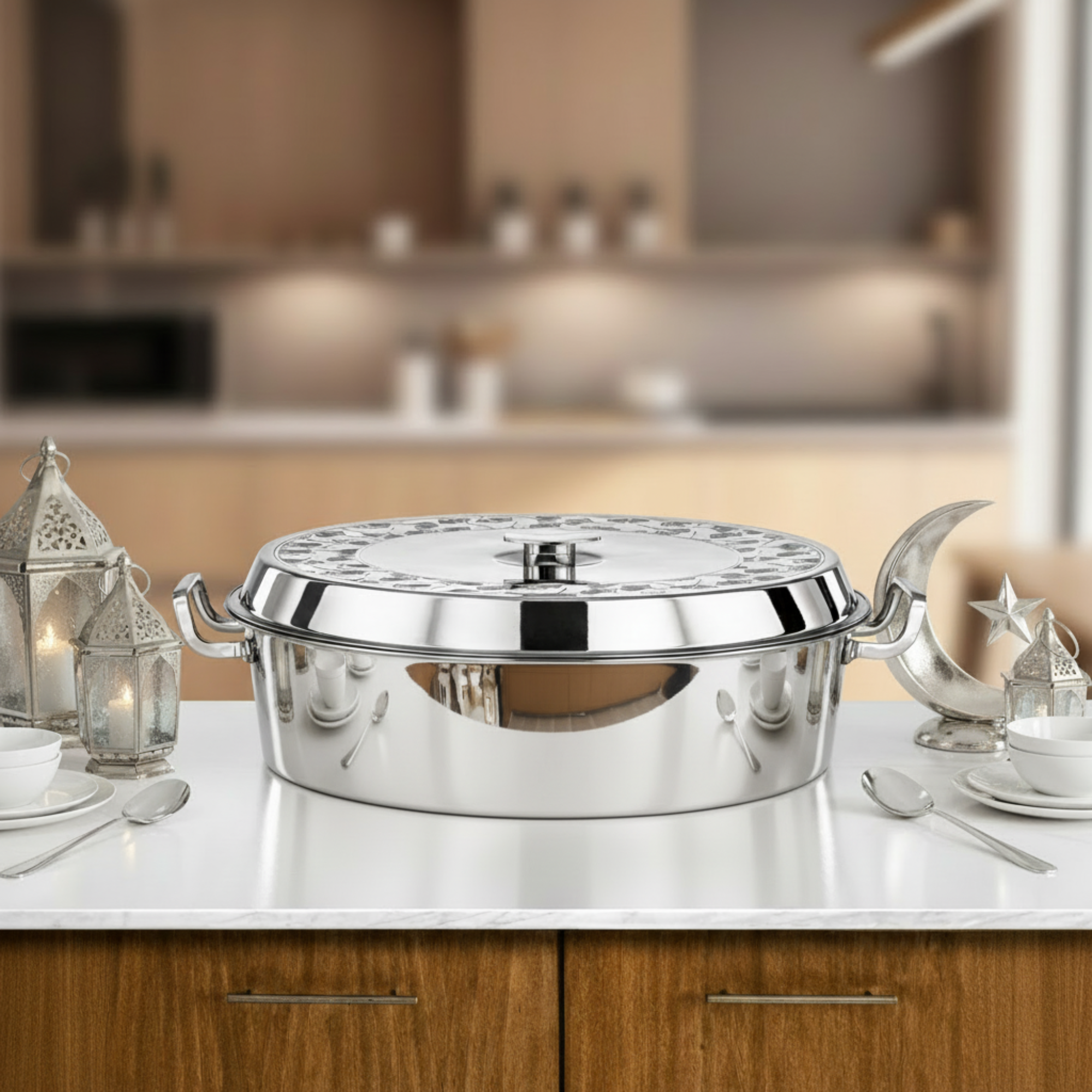 المرجان بدر حرارات 40 سم فضي