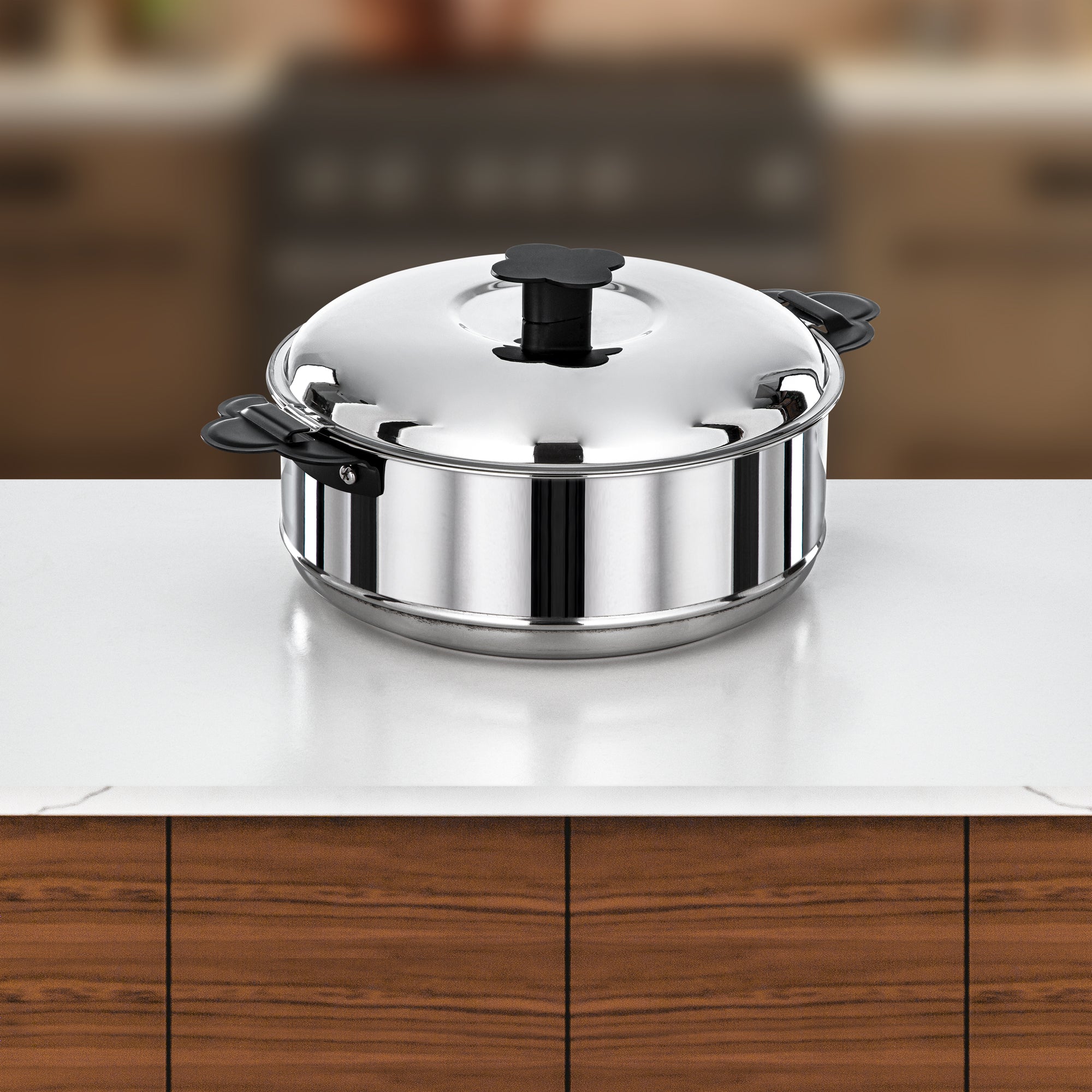 Almarjan Vida Hot Pot Set 3 Pieces 1.5L / 2.5L / 3.5L Silver