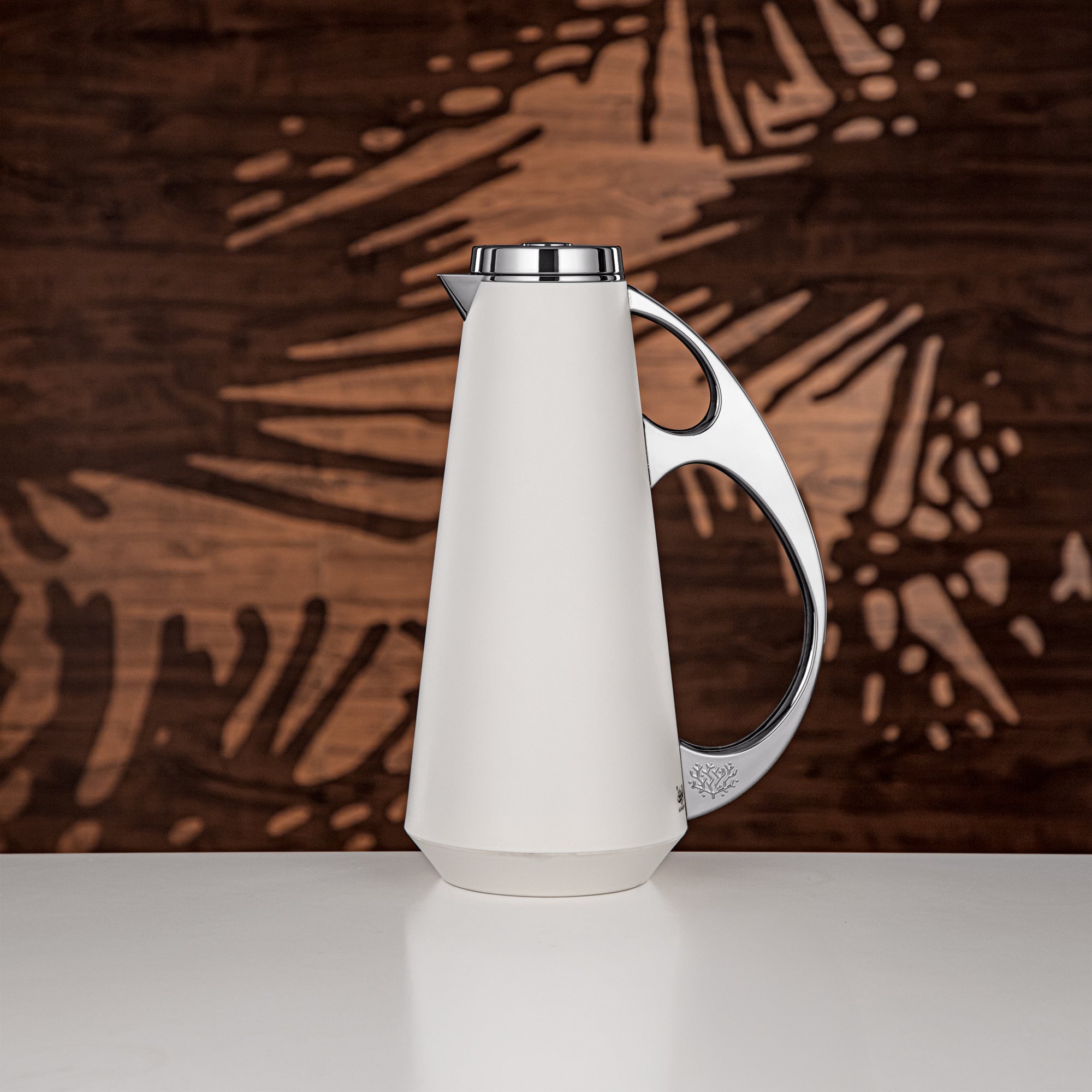Almarjan Vacuum Flask Set, ABS, 1L + 1L, White & Silver (UPP-1000/1000 WHIC) - Modern Serving