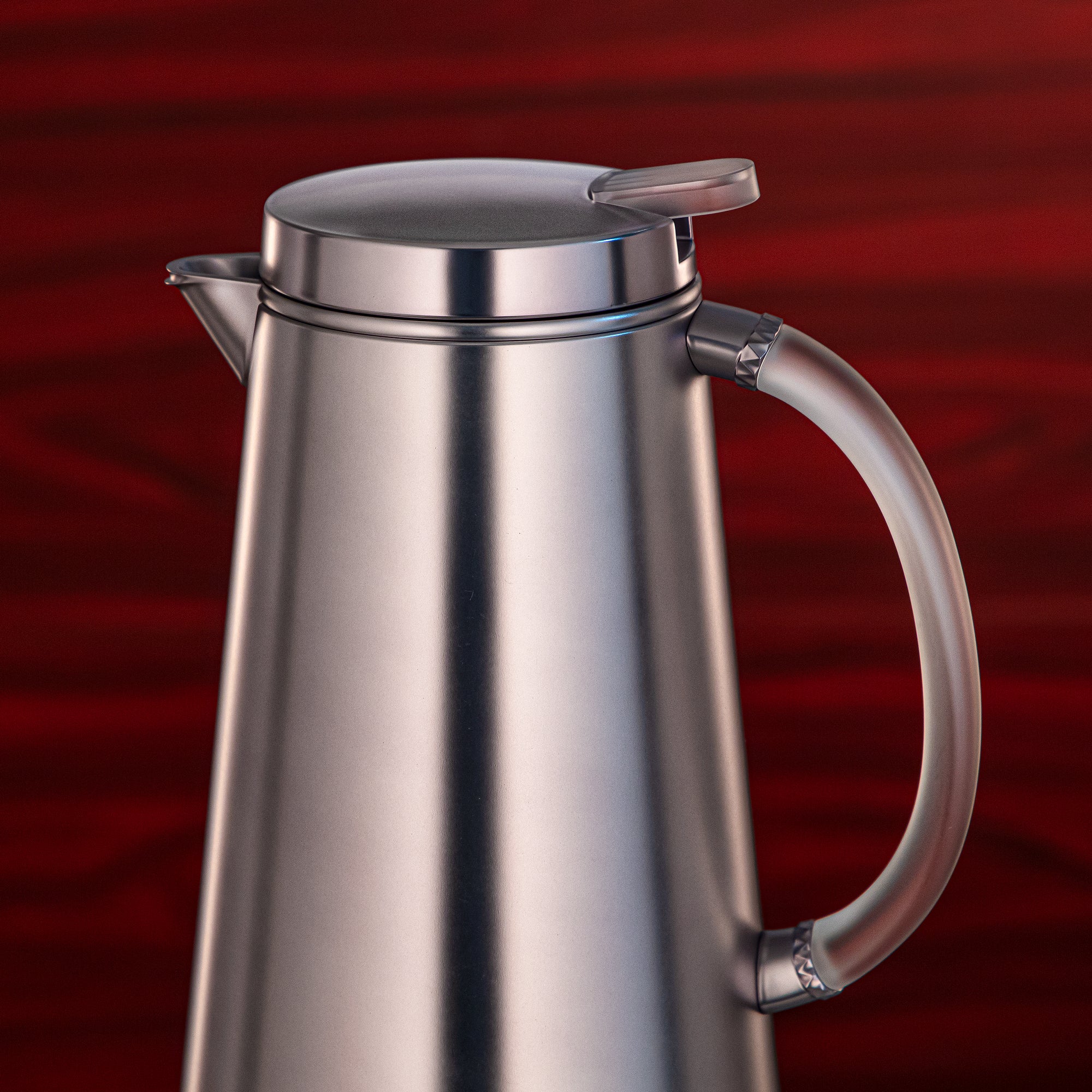 Almarjan Vacuum Flask Metal 0.7 Liter Matt Silver with Frost Handle (VOP-700 E23Y15) – Elegant Serving | Ramadan & Gatherings