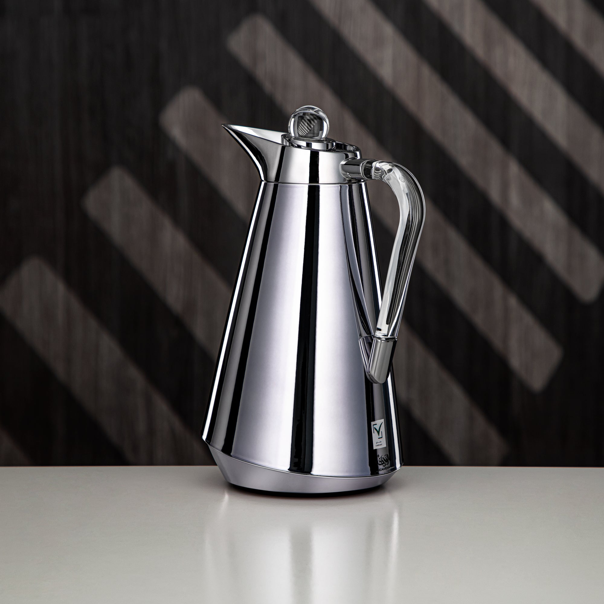 Almarjan Vacuum Flask Set Silver & Transparent (VSP-00700/1000 CY07)