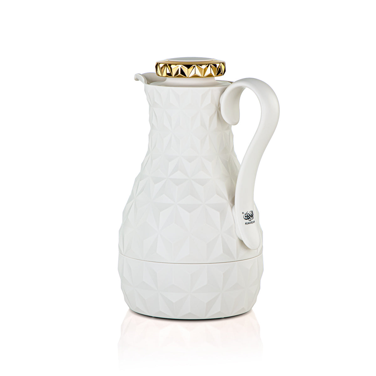 Ensemble de 2 flacons isothermes Almarjan ivoire mat et or - 2C124AB-100 MIV/G