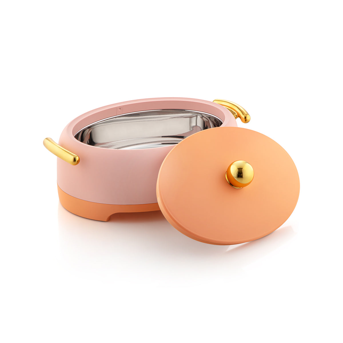 طقم حرارت المرجان البلاستيكية البيضاوية 3 قطع من تشكيلة فوريفر غولد كريم ناعم وذهبي - EGSET SC/G