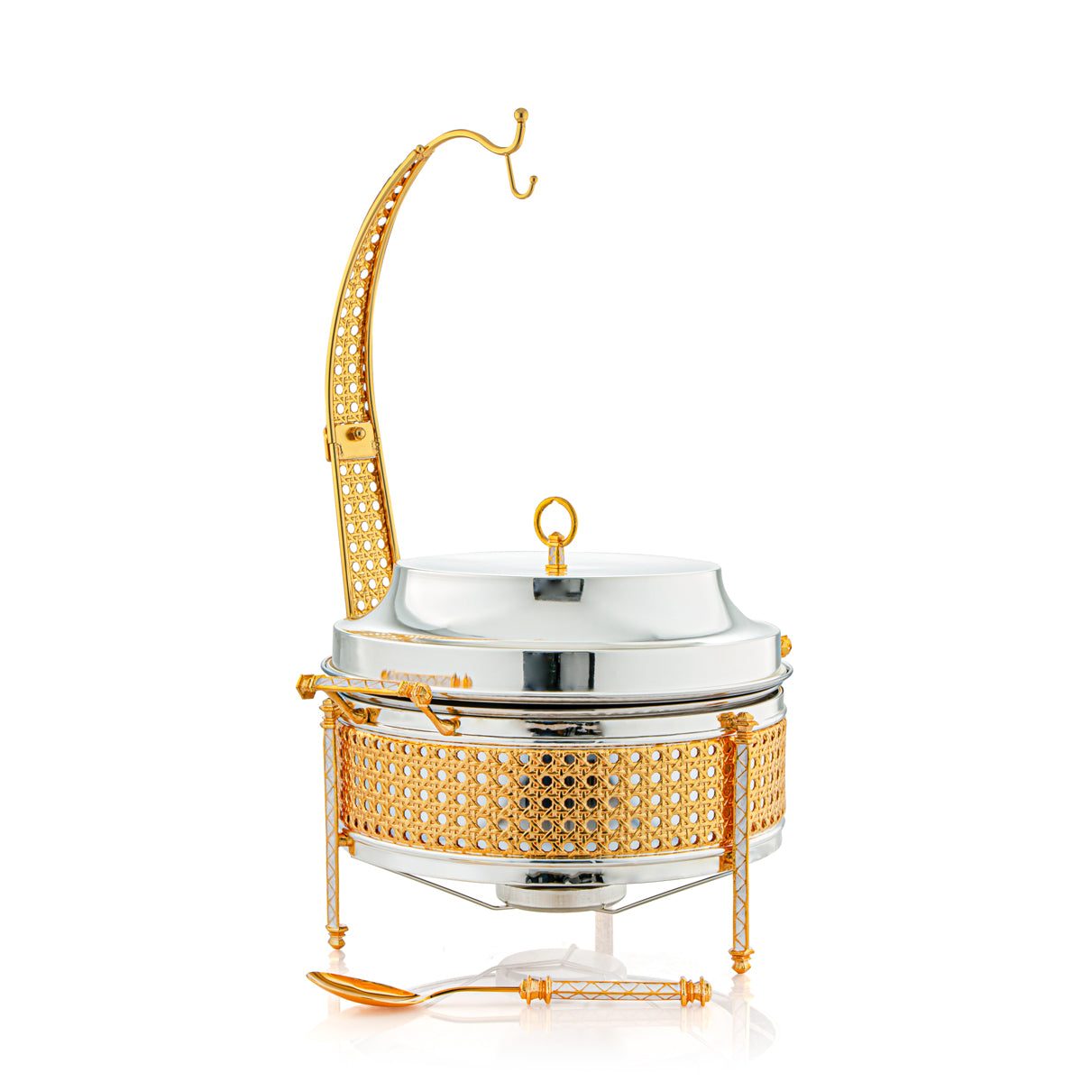 Almarjan 3500 ML Al Waha Collection Food Warmer Silver & Gold - FW160-CG-L
