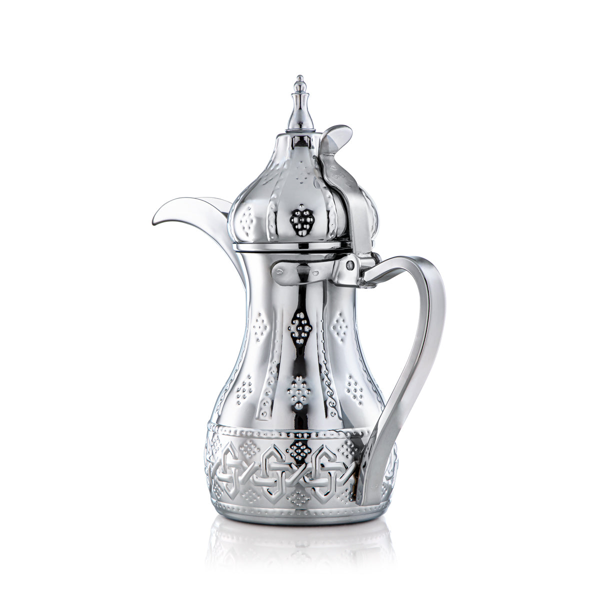 Almarjan 1 Litre Sahara Collection Acier Inoxydable Dallah Argent - STS0010974