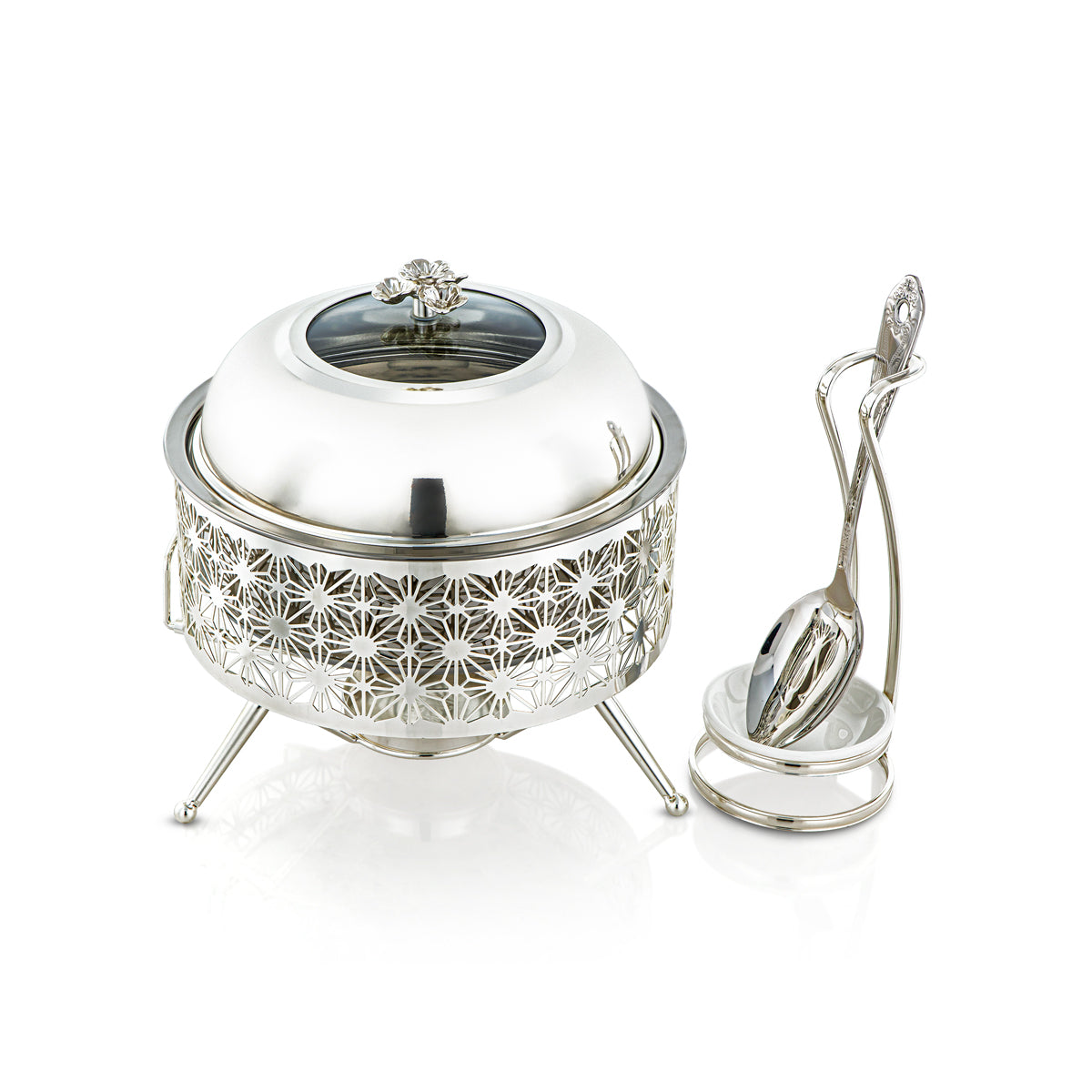 Almarjan 2000 ML Chafing Dish Avec Cuillère Argent - STS0012904