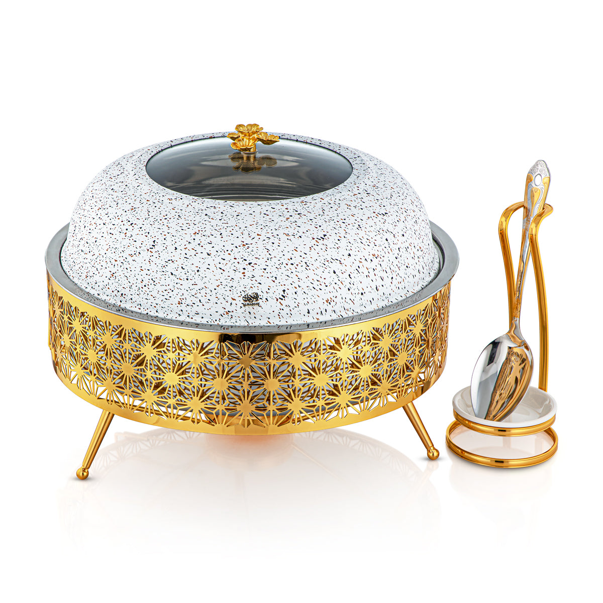Almarjan 6500 ML Chafing Dish Avec Cuillère Terrazo - STS0012919