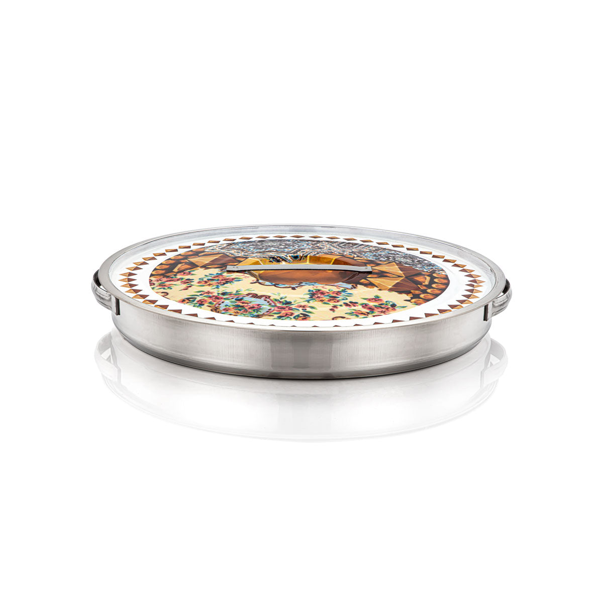 Almarjan 42 CM Collection Fonon Plateau Petit Déjeuner Inox - Meena 17