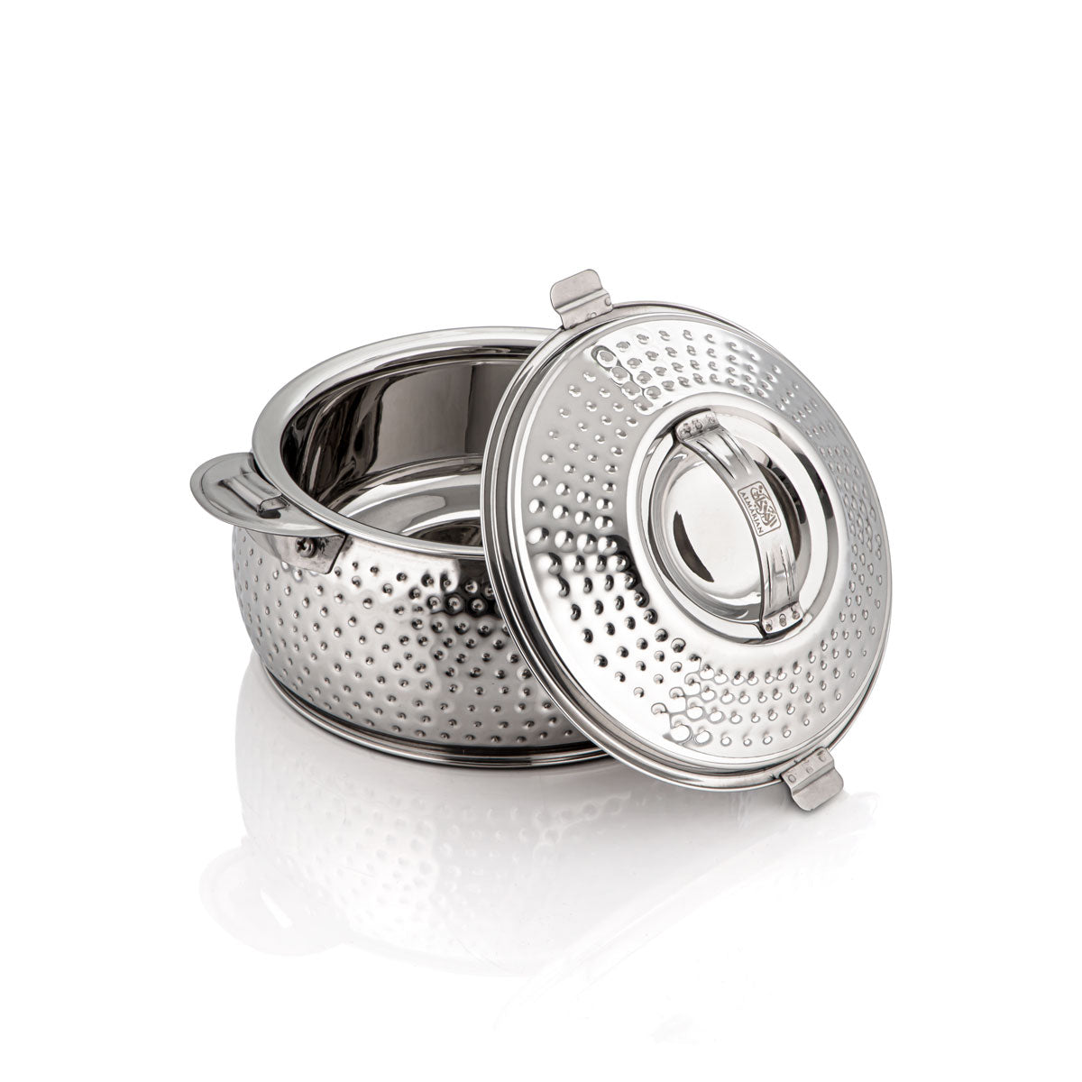 Almarjan 3 Pièces Noor Collection Mini Marmite en Acier Inoxydable Argent H22M56