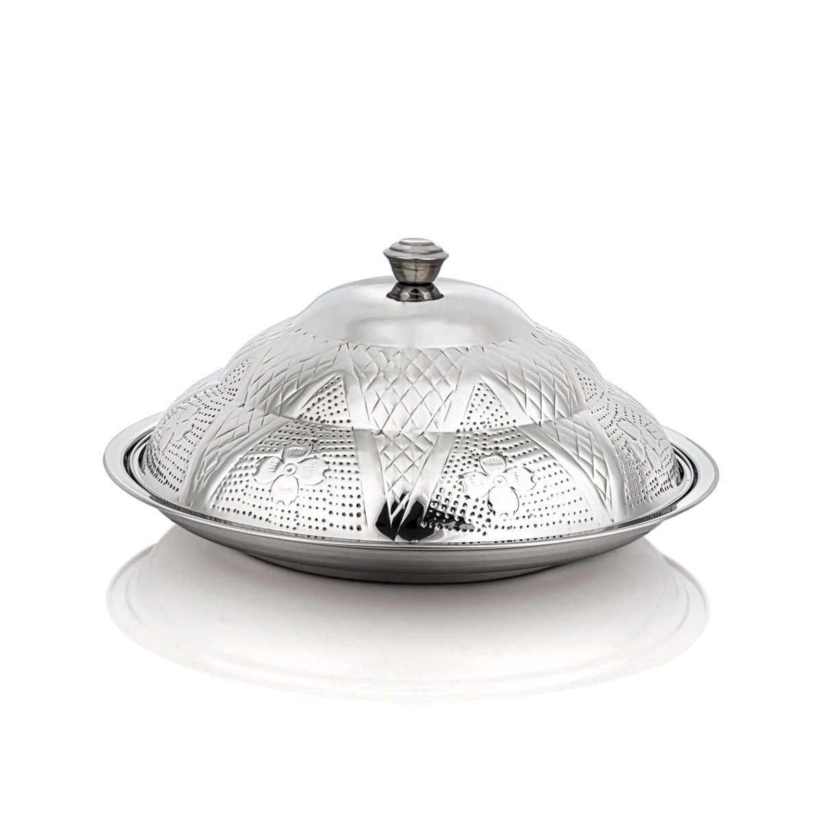 Almarjan Plateau Koozy 55 CM Inox Argenté - H22M2