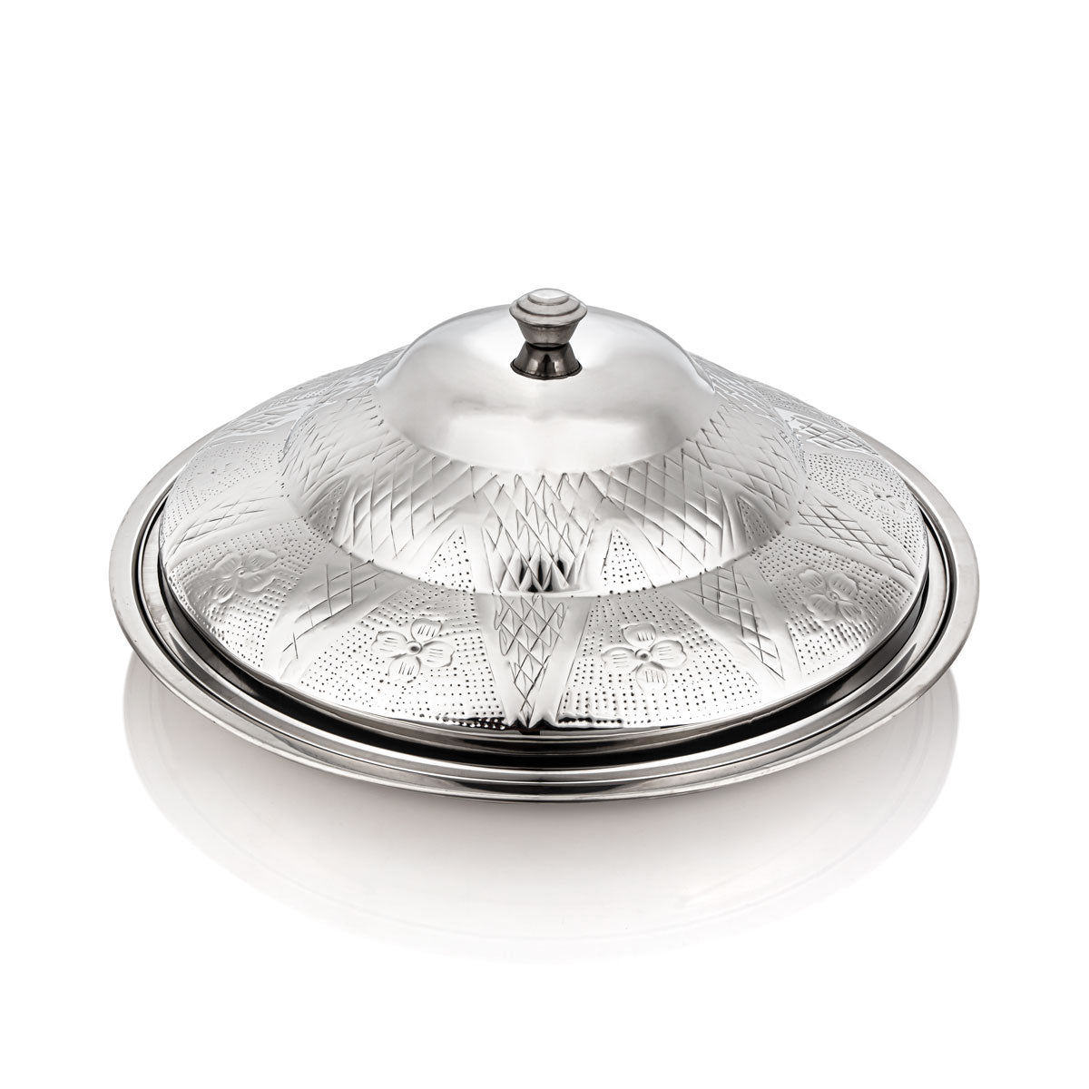 Almarjan Plateau Koozy 70 CM Inox Argenté - H22M2