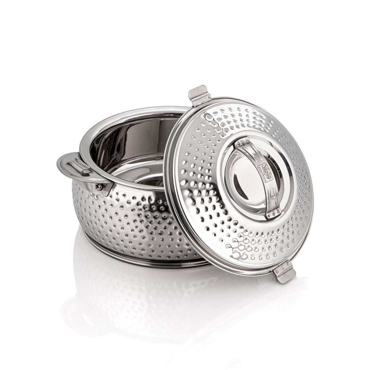 Almarjan 1200 ML Noor Collection Marmite en Acier Inoxydable Argent H22M56