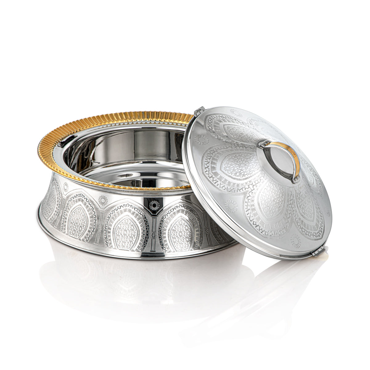 حرارة المرجان 30 سم ستينلس ستيل من تشكيلة أفراح فضي وذهبي - H22EPG1- Lock