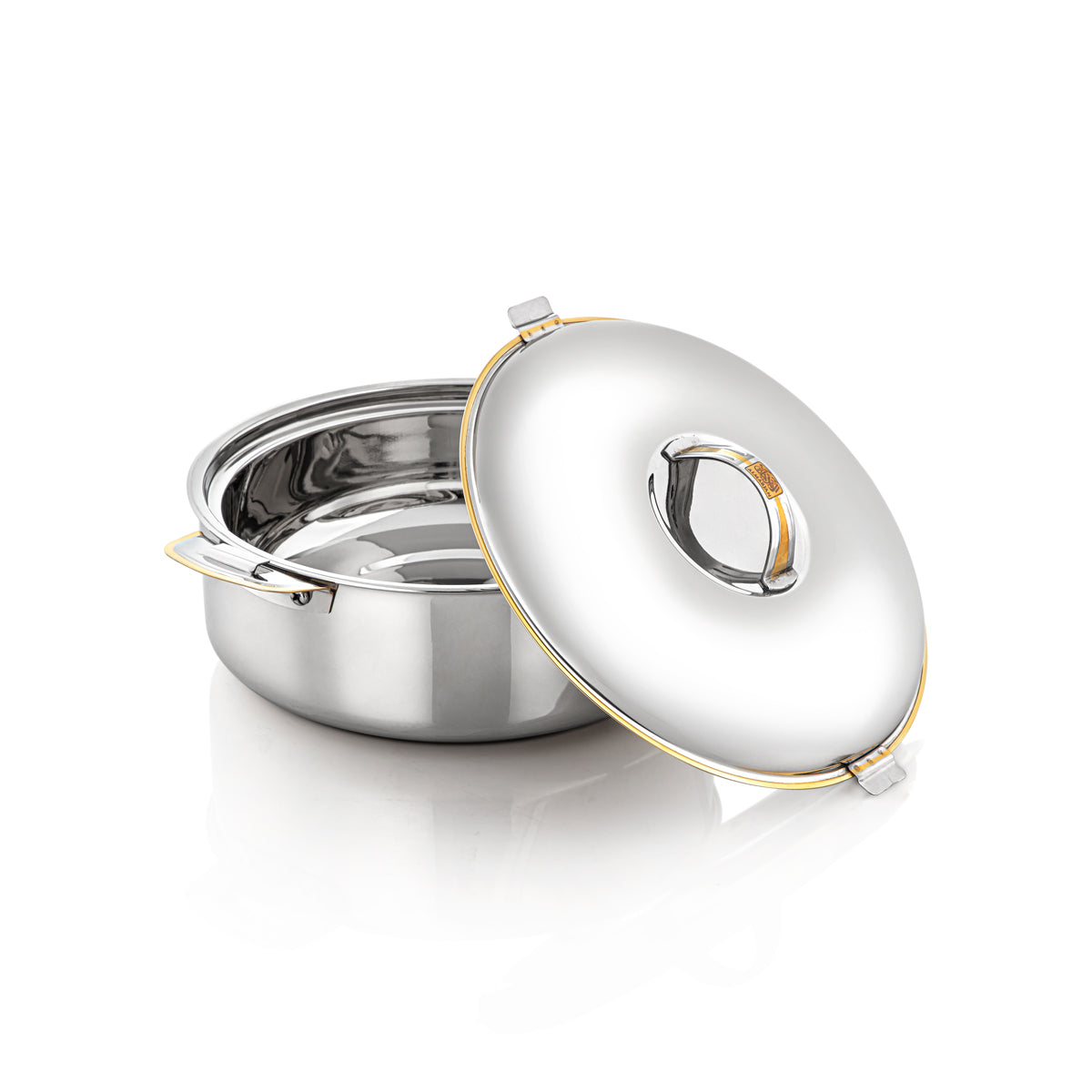 Almarjan 3500 ML Classic Collection Stainless Steel Hot Pot Silver & Gold - H23PG1
