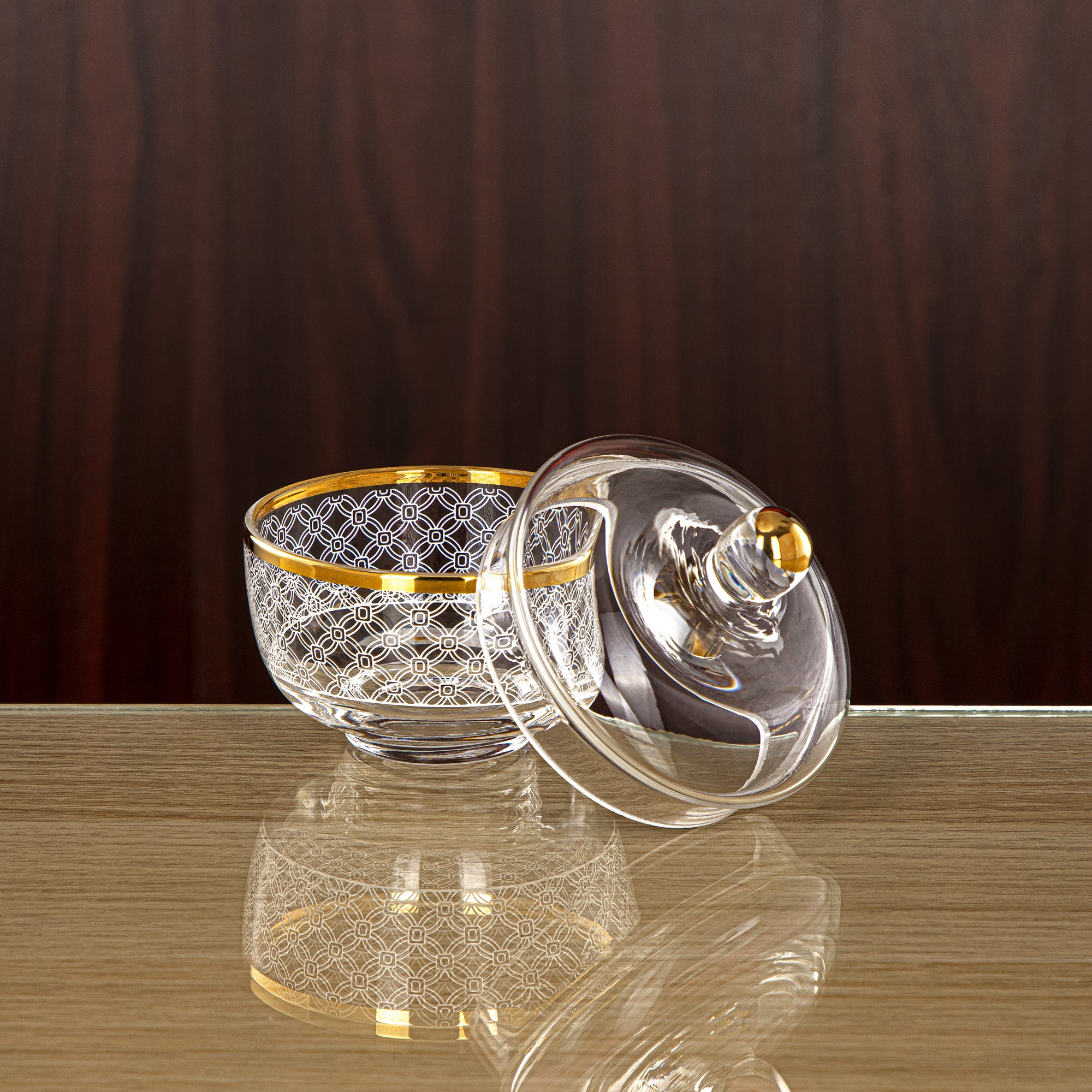 Almarjan 9.5 CM Glass Sugar Bowl - 0137T-SFY