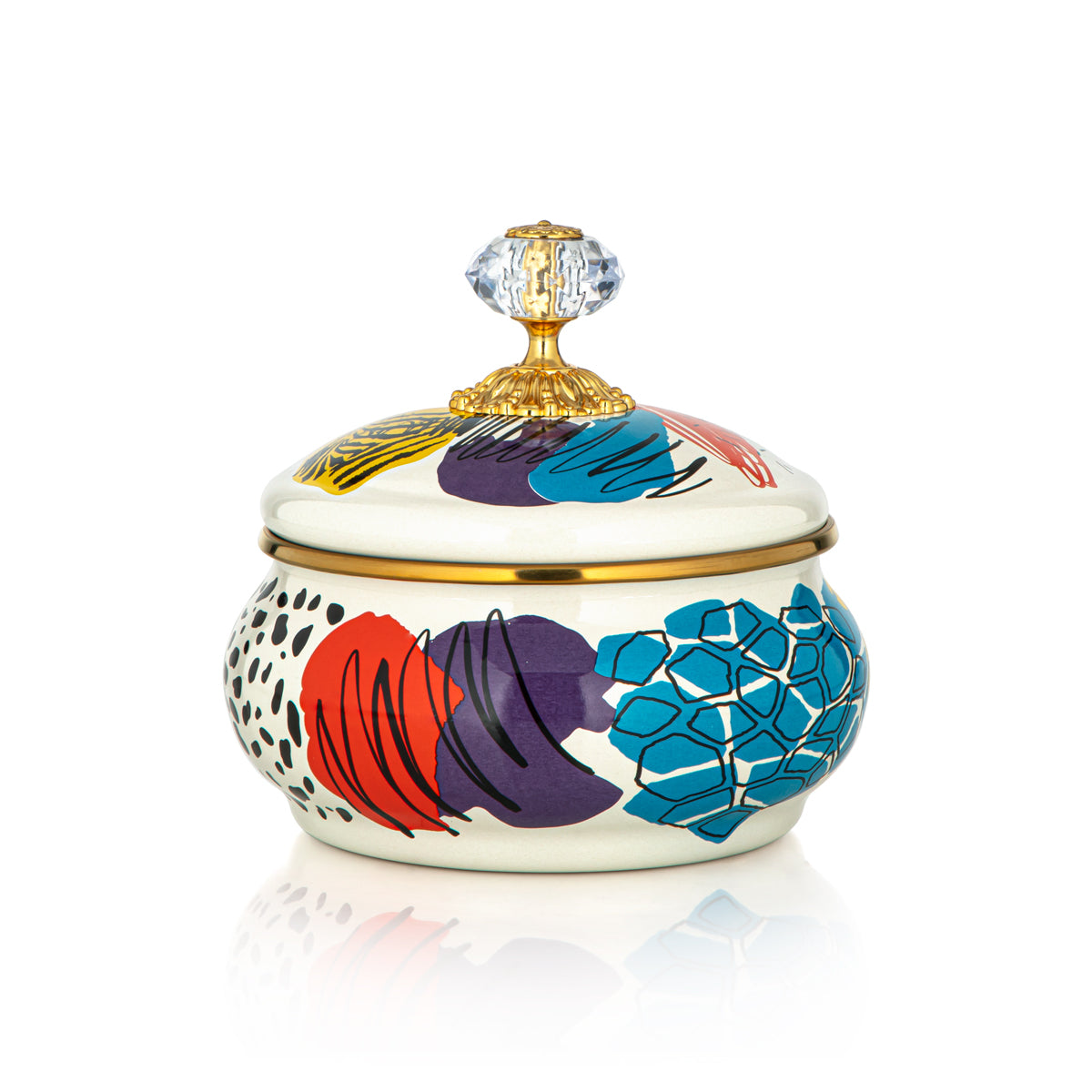 Almarjan 14 CM Tohfa Collection Enamel Sugar Bowl - 287421106