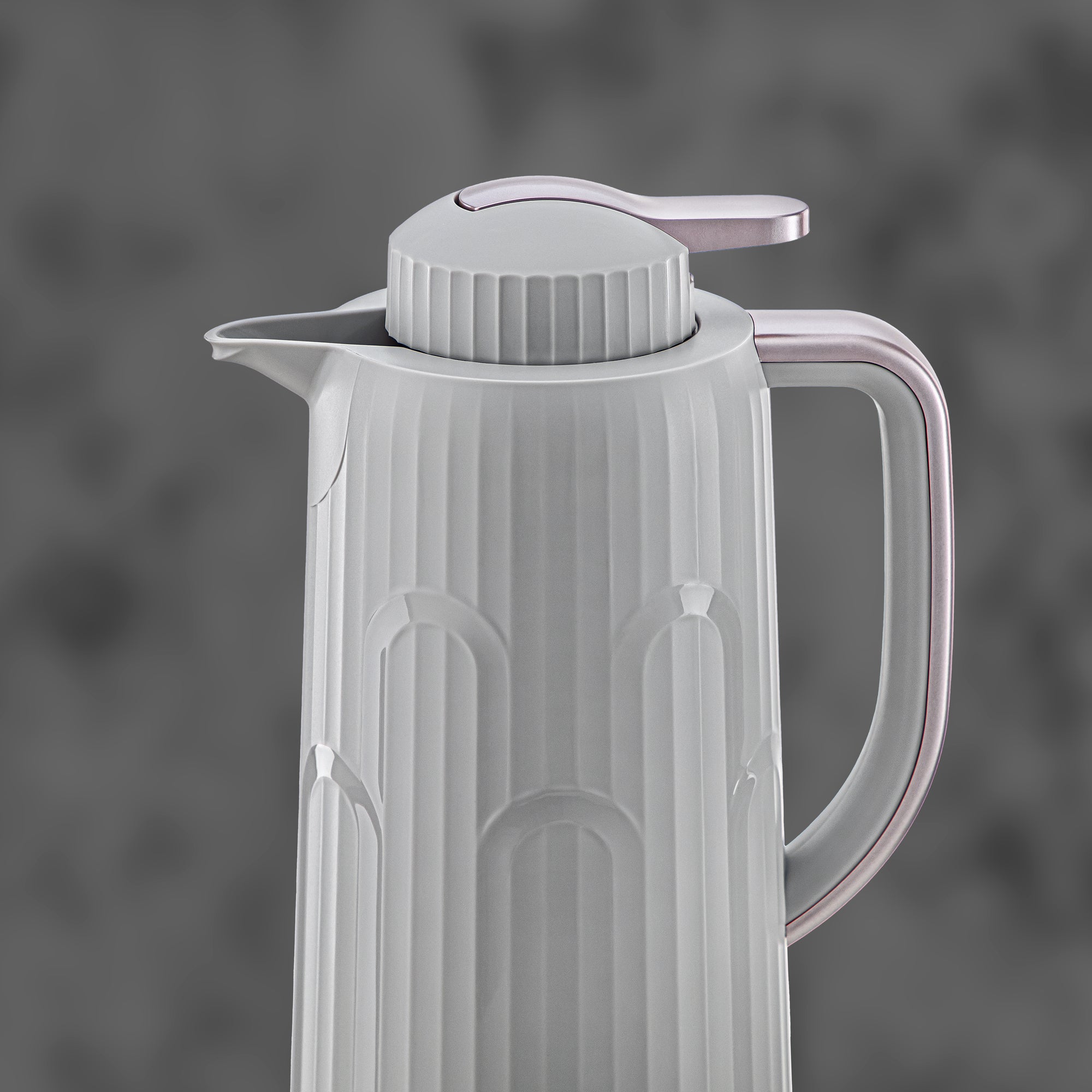 Almarjan Vacuum Flask Set 1L + 1L Grey & Matt Gold