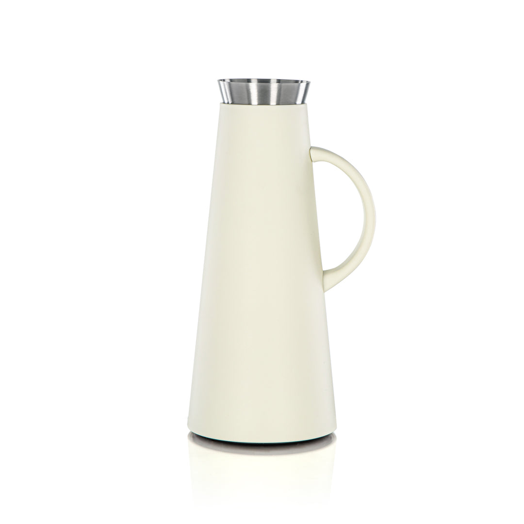 Almarjan 1 Liter Vacuum Flask White & Silver - 75410-WH