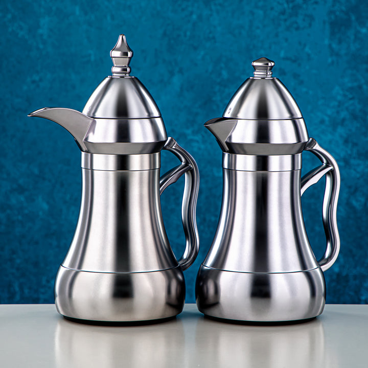 Almarjan 2 Pieces Vacuum Flask Set Matt Silver - AMJ-070/B070E23