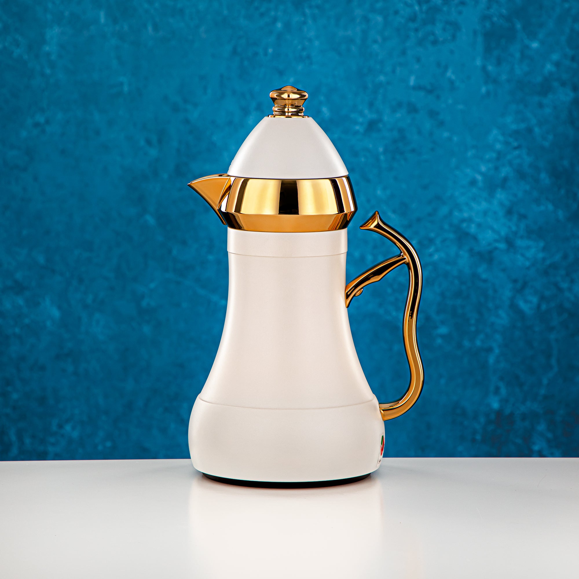 Almarjan 2 Pieces Vacuum Flask Set White & Gold - AMJ-070/B070Q330YZC95