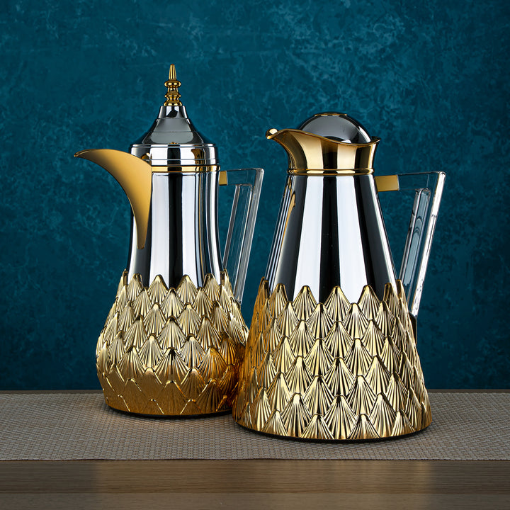 Almarjan 2 Pieces Vacuum Flask Silver & Gold Set - CBN-CBO CEG