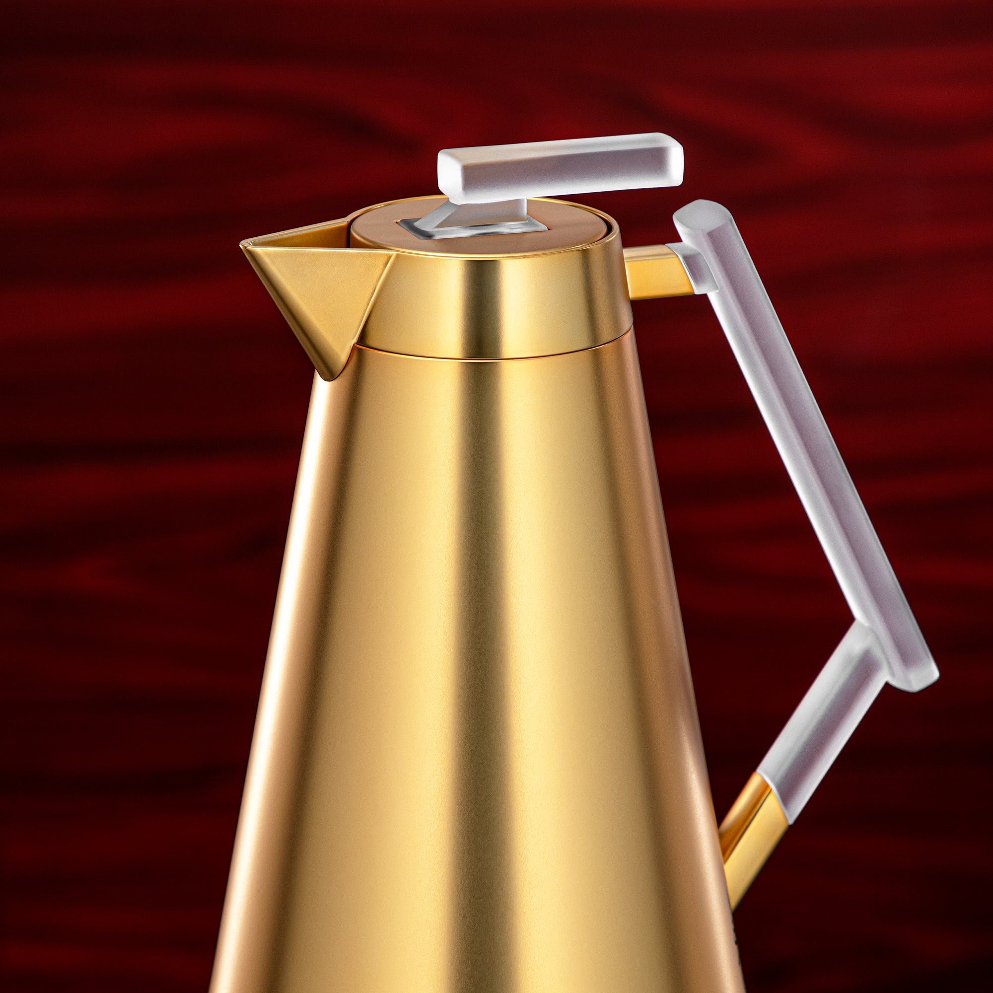 Almarjan Vacuum Flask Set 0.7L & 1L Matt Gold & Frost