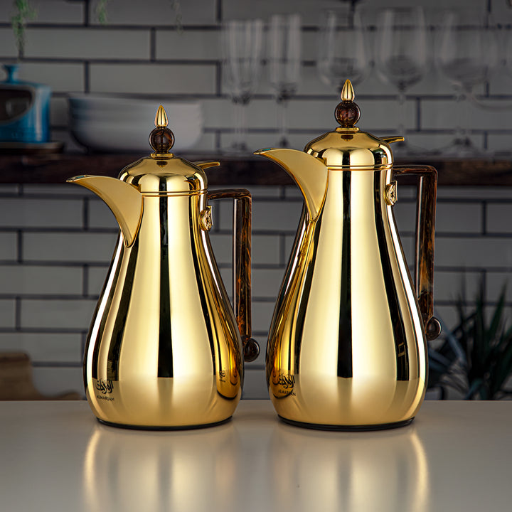 Almarjan 2 Pieces Vacuum Flask Set Gold - FG803-070/100 PBR/G