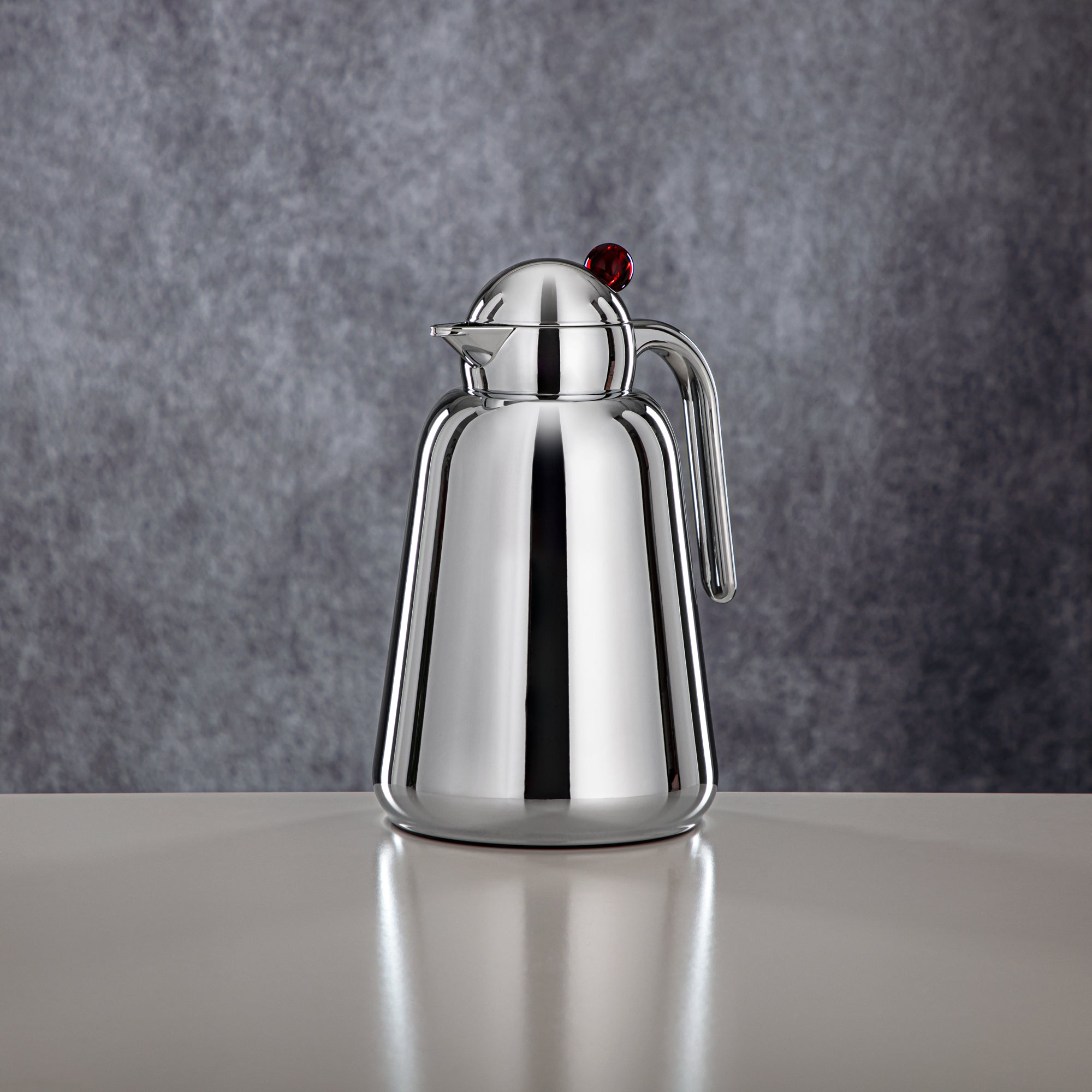 Almarjan Vacuum Flask Set - 1L + 1.5L, Maroon & Silver (FG807-100/150 MAR/C) - Modern Vacuum Flask